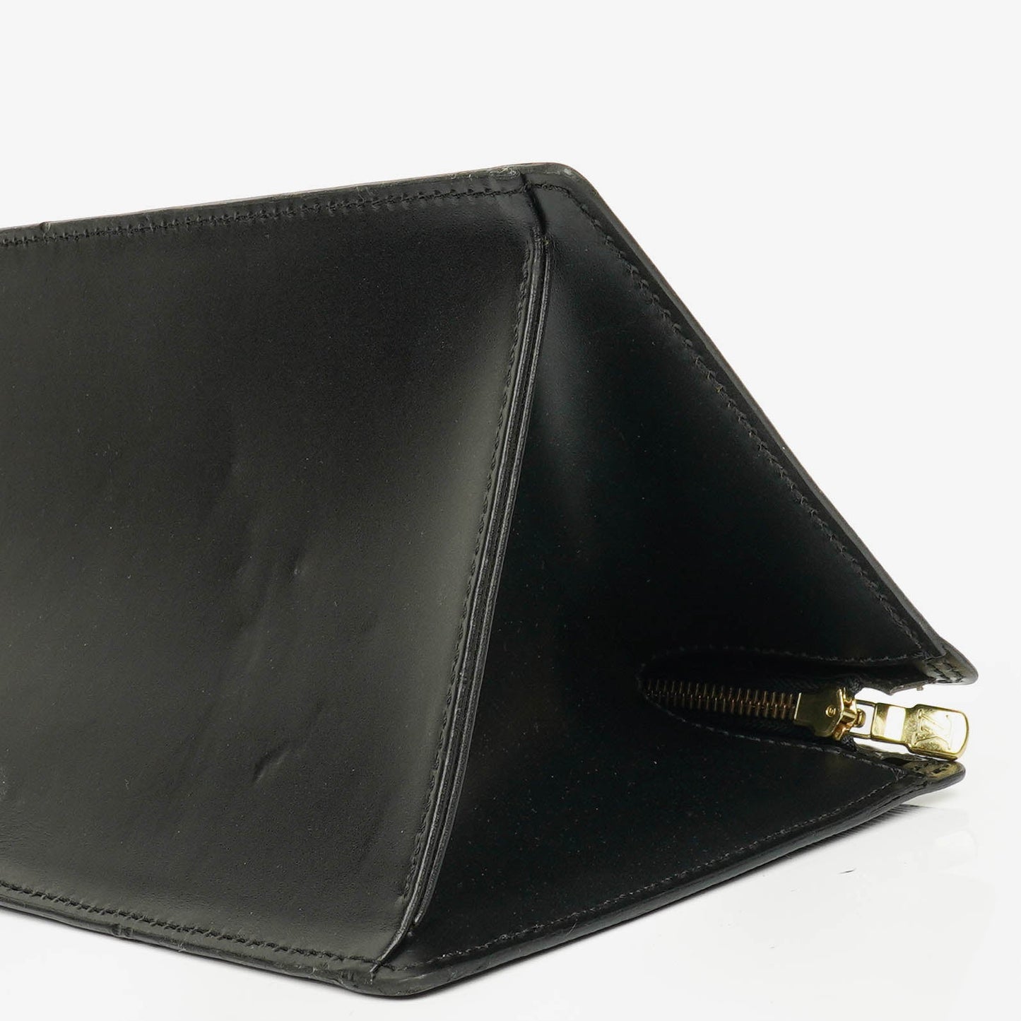 Authentic Louis Vuitton Black EPI Leather Sac Triangle Bag
