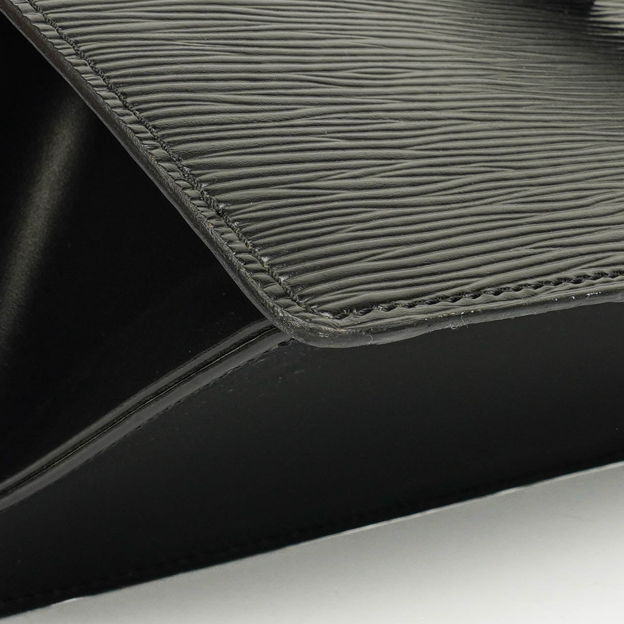 Authentic Louis Vuitton Black EPI Leather Sac Triangle Bag
