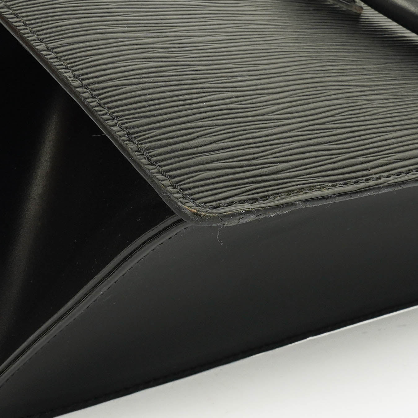 Authentic Louis Vuitton Black EPI Leather Sac Triangle Bag