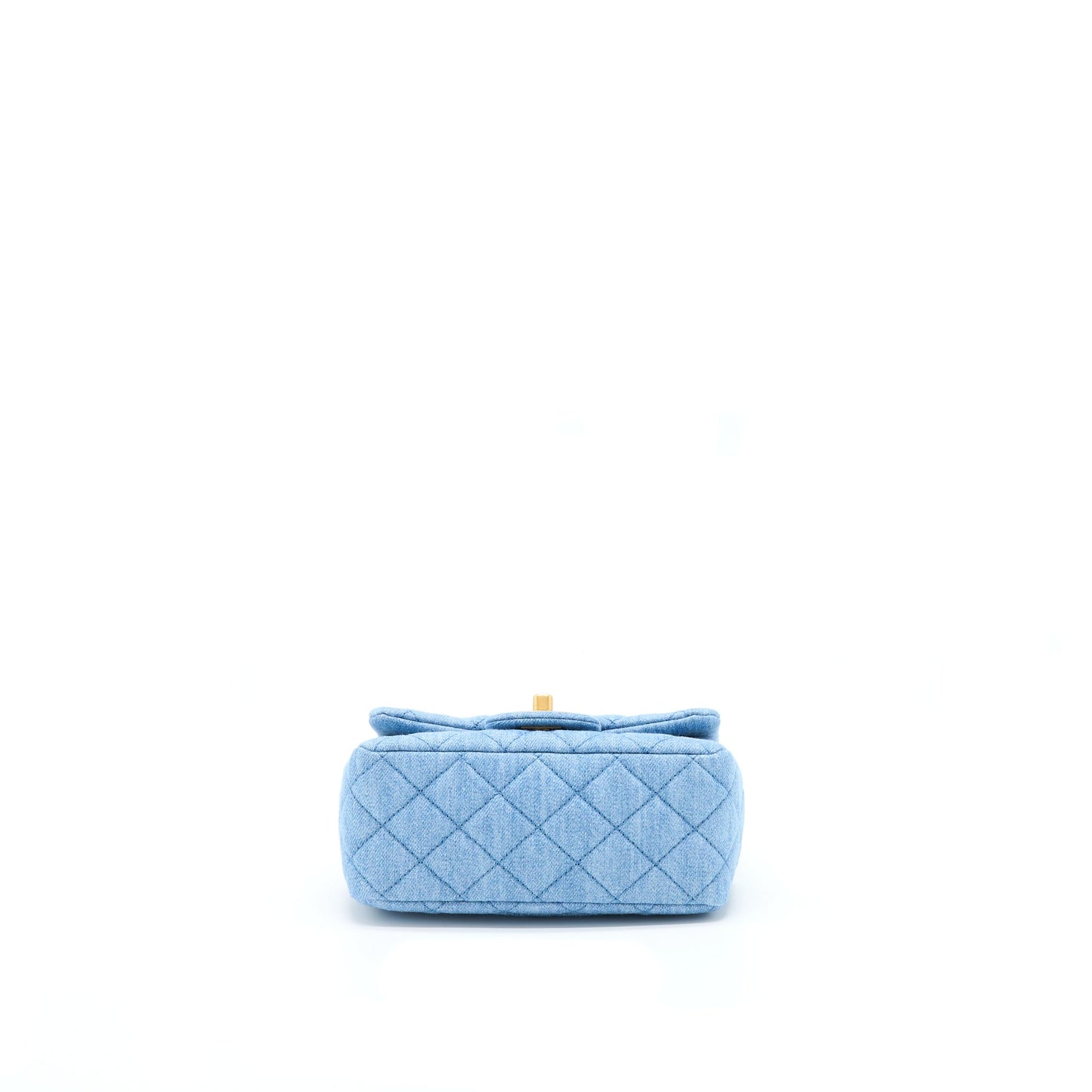 Chanel 22C Denim Pearl Crush Mini Square Flap Bag