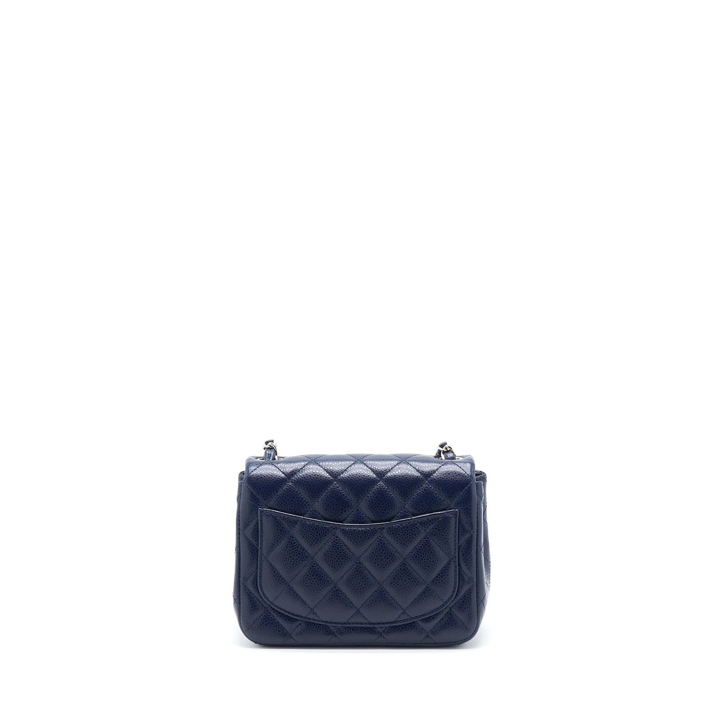 Chanel Mini Square Flap Bag Caviar Navy