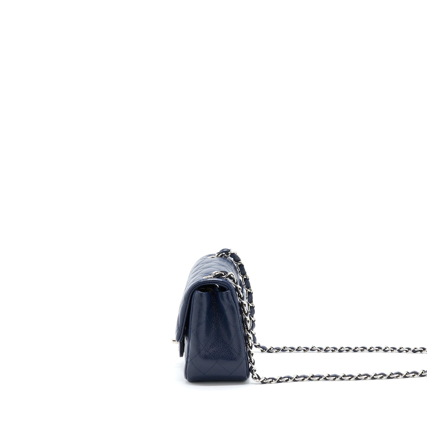 Chanel Mini Square Flap Bag Caviar Navy
