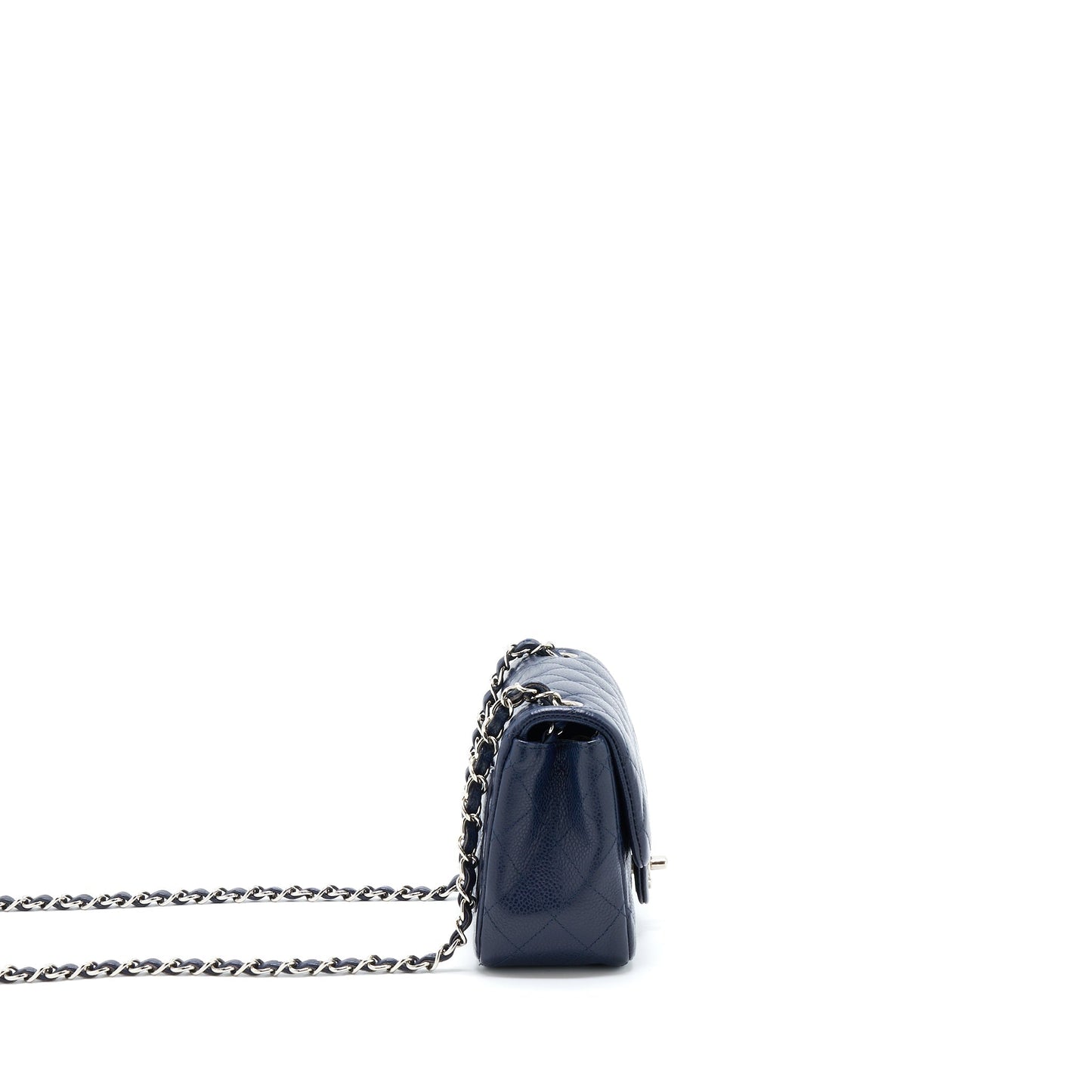 Chanel Mini Square Flap Bag Caviar Navy