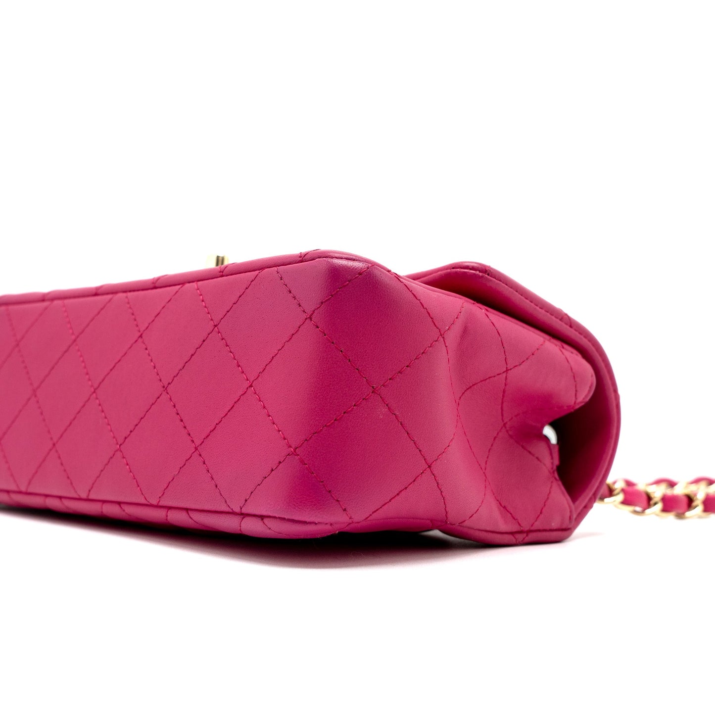 Chanel Mini Rectangular Flap Bag Lambskin Pink L