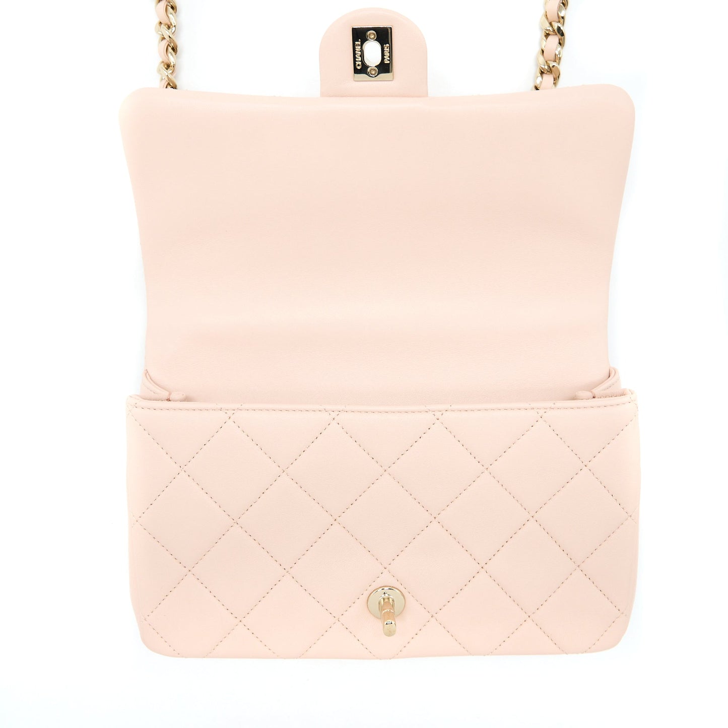 Chanel 22C Rectangular Flap Bag with Giant Top Handle Lambskin Pink L(Microchip)