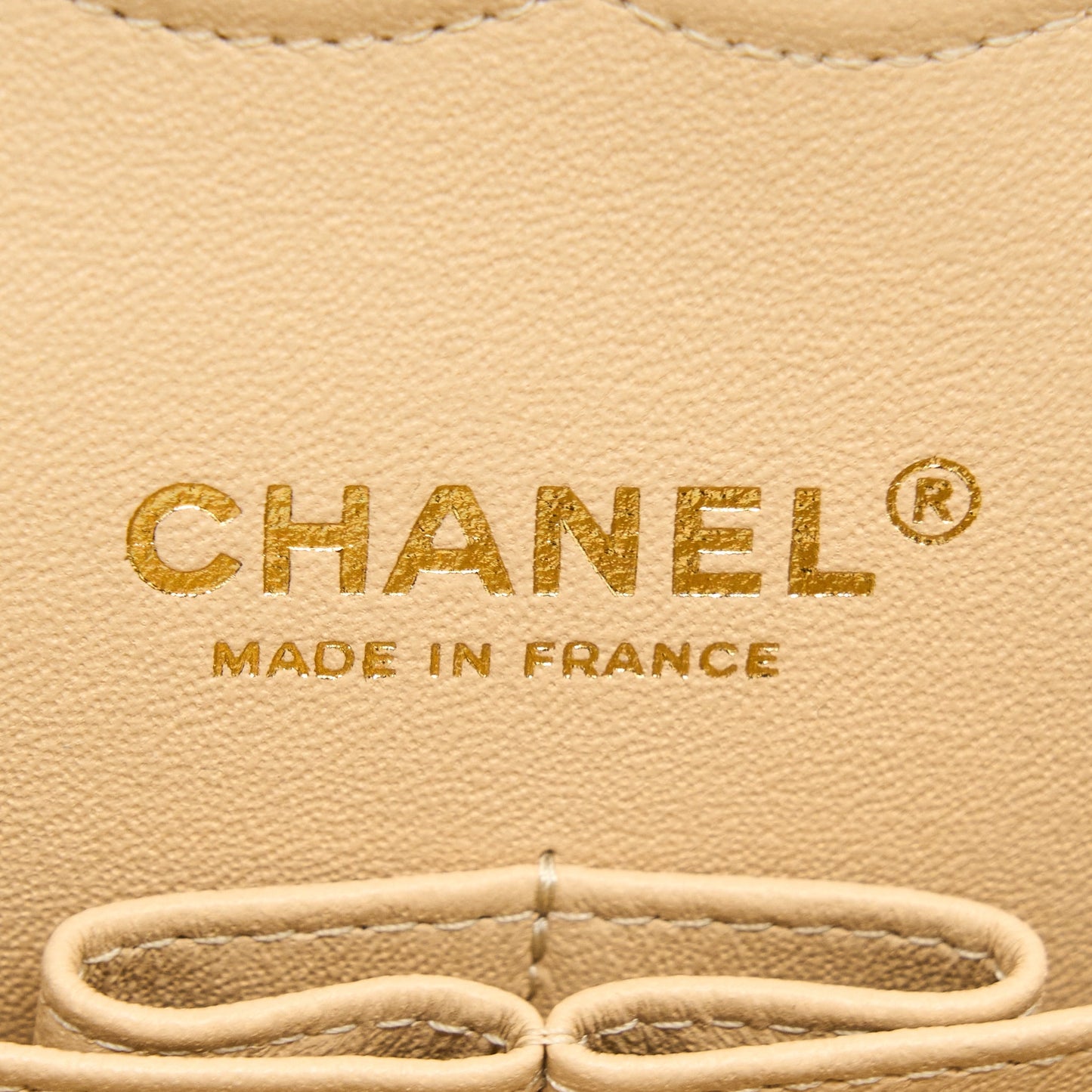 Chanel Medium Classic Flap Bag Lambskin Beige L (Microchip)