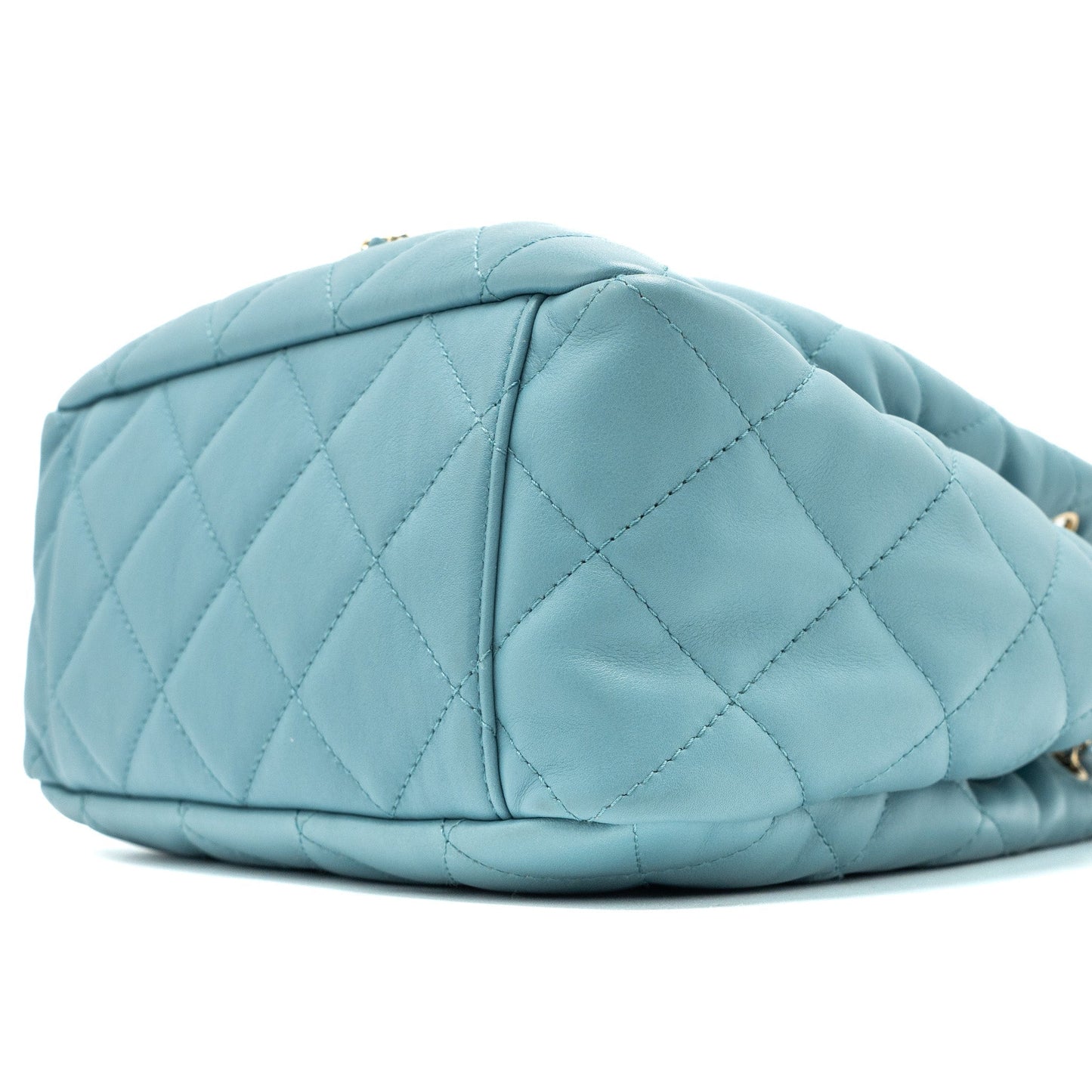 Chanel Bucket Bag Calfskin Light Blue L