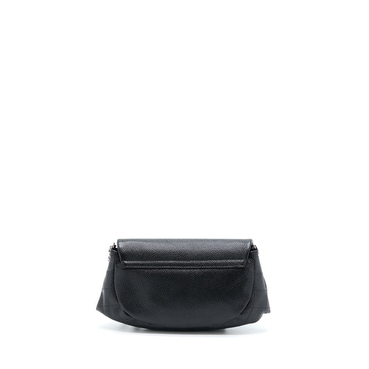 Chanel Half Moon Wallet On Chain Caviar Black