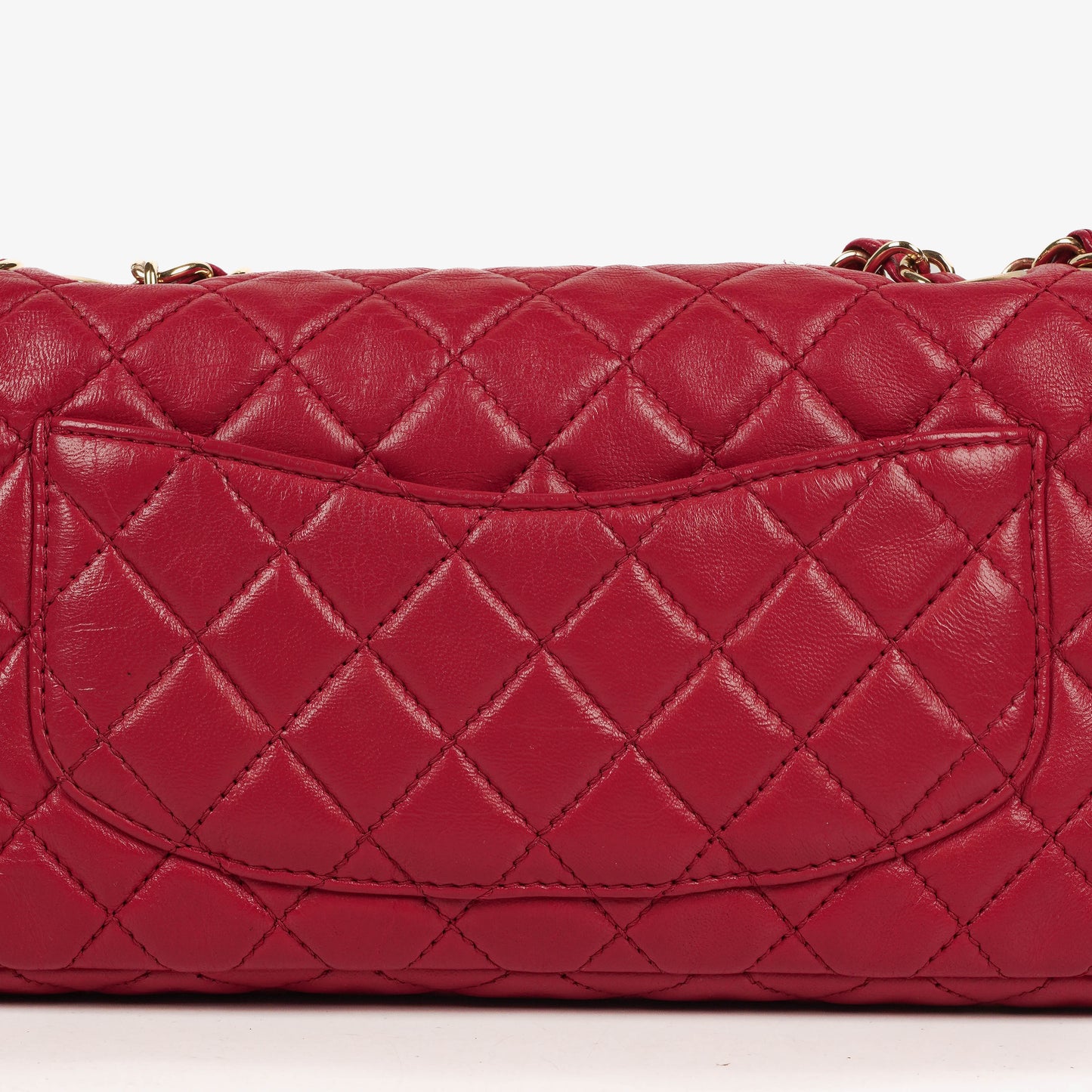 Chanel Valentine Charm Red Quilted Lambskin Flap Bag