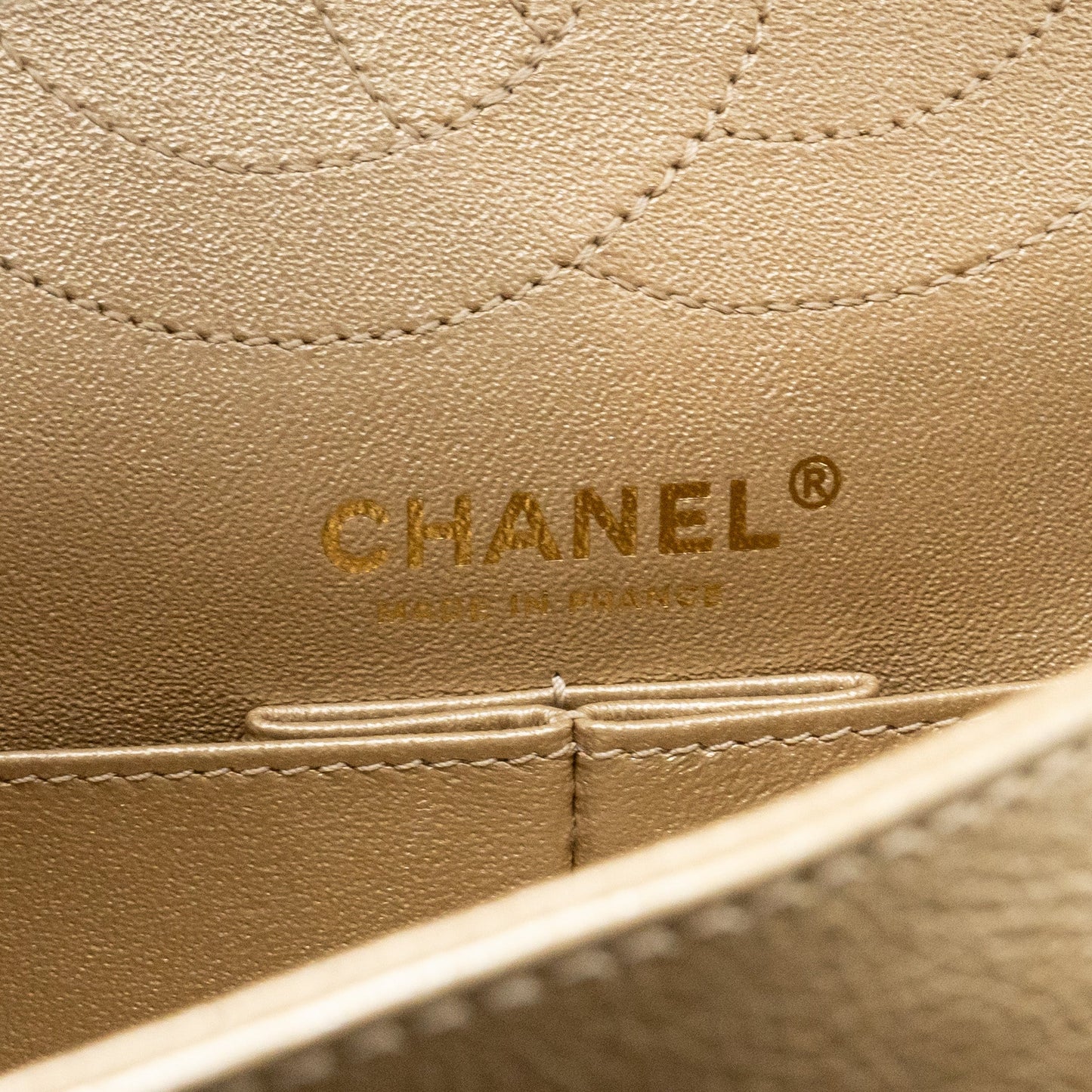 Chanel Small 2.55 Reissue Chevron Flap Bag Calfskin Gold