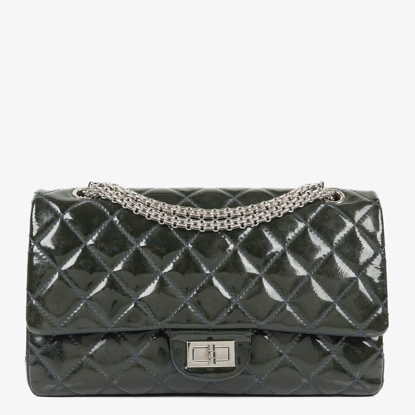Chanel 2.55 Reissue Double Flap Patent Leather With Ruthenium Hardware