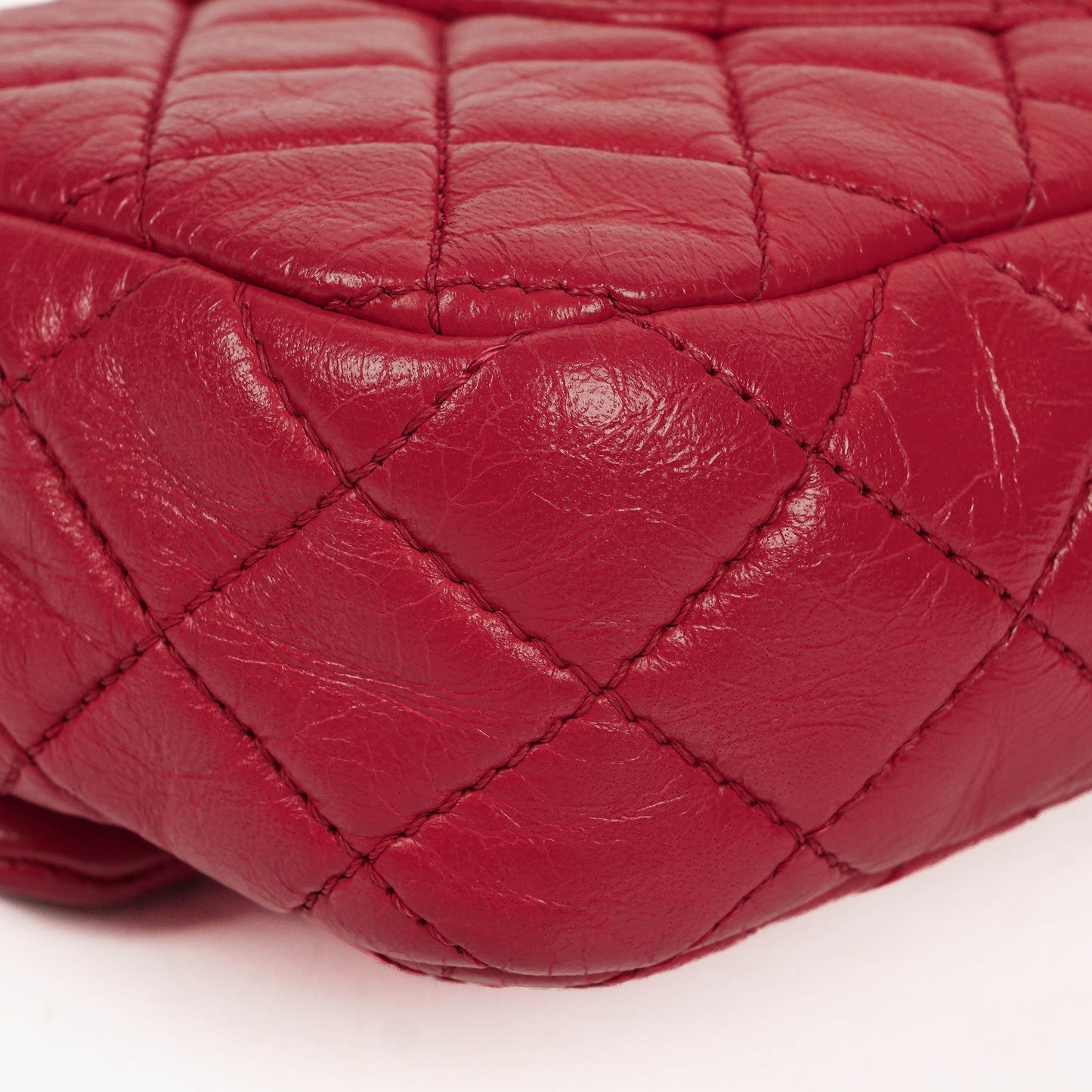 Chanel Valentine Charm Red Quilted Lambskin Flap Bag
