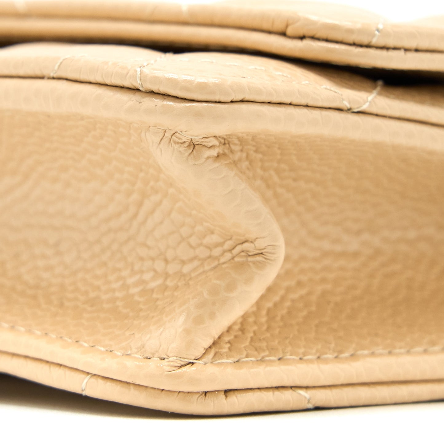 Chanel Classic Wallet On Chain Caviar Beige  (Microchip)