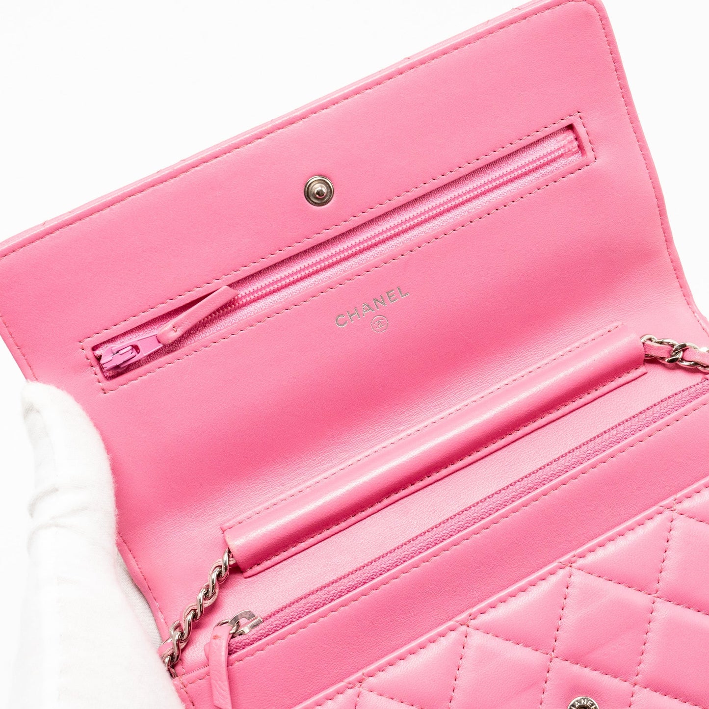 Chanel Classic Wallet on Chain Lambskin Pink