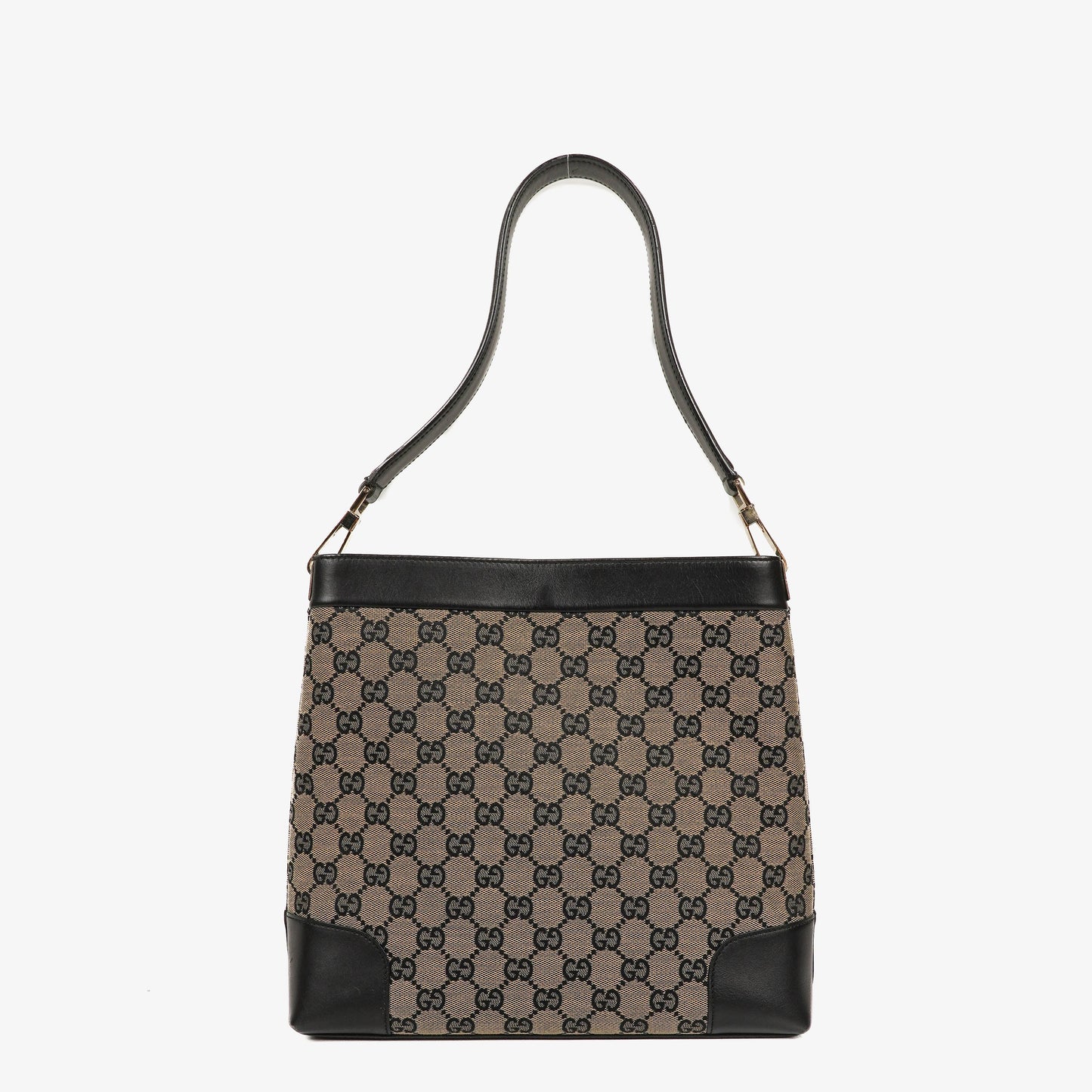 Gucci GG Canvas And Leather Shoulder Hobo Bag