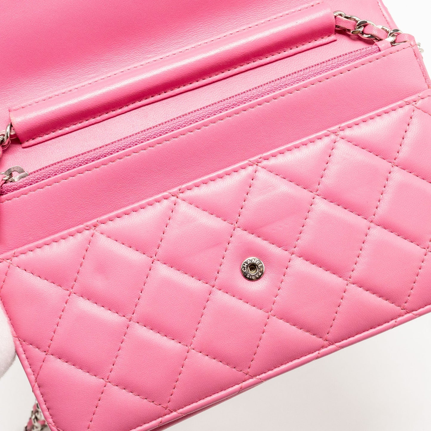 Chanel Classic Wallet on Chain Lambskin Pink