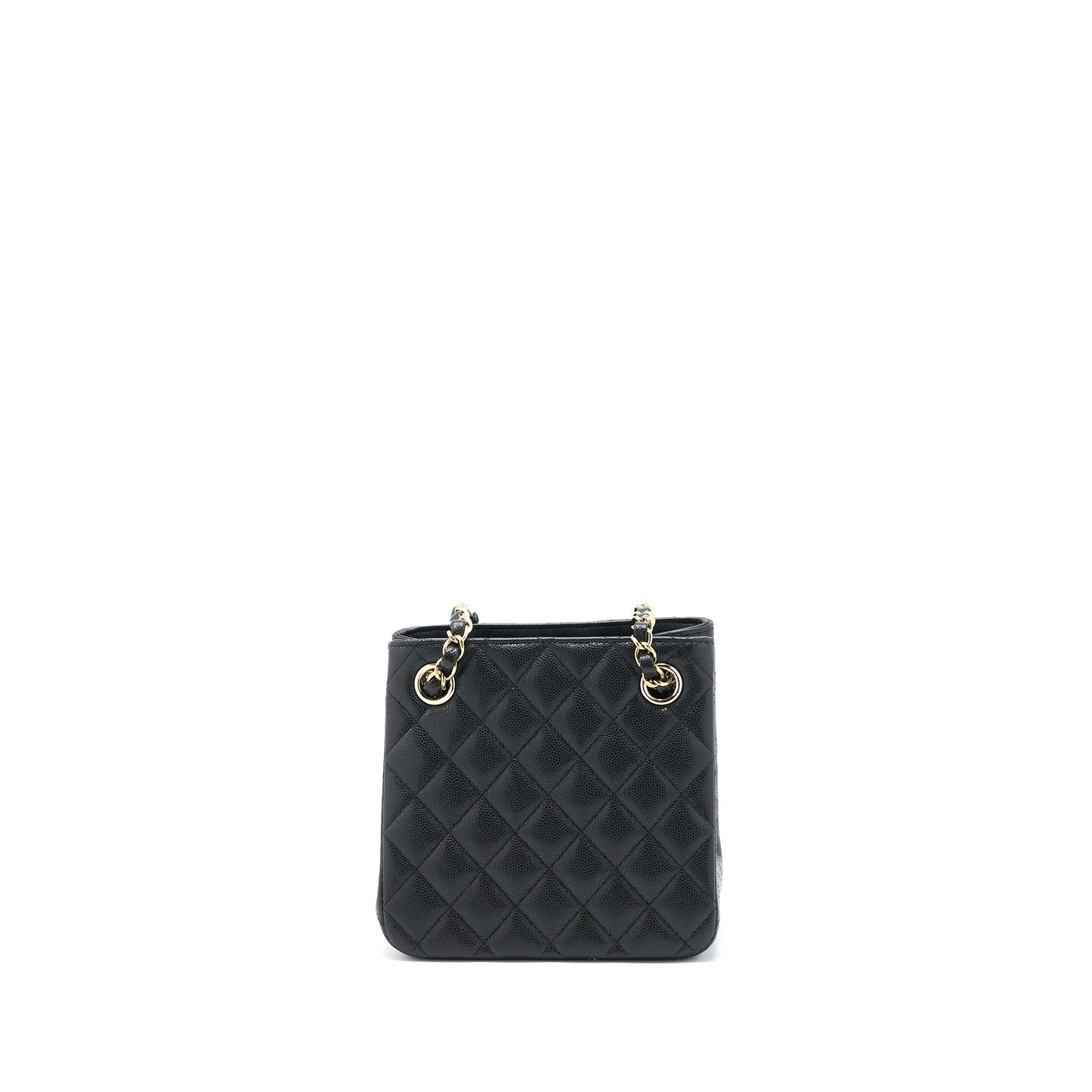 Chanel 23C Mini Bucket Bag Caviar Black L (Microchip)