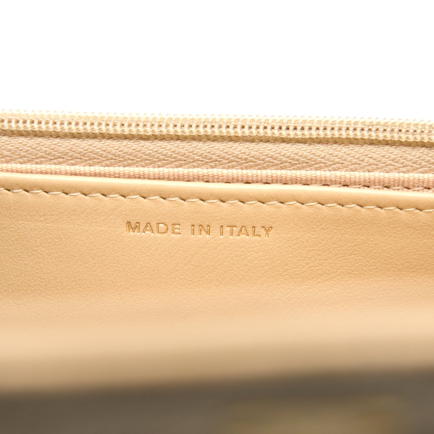 Chanel Classic Wallet On Chain Caviar Beige  (Microchip)