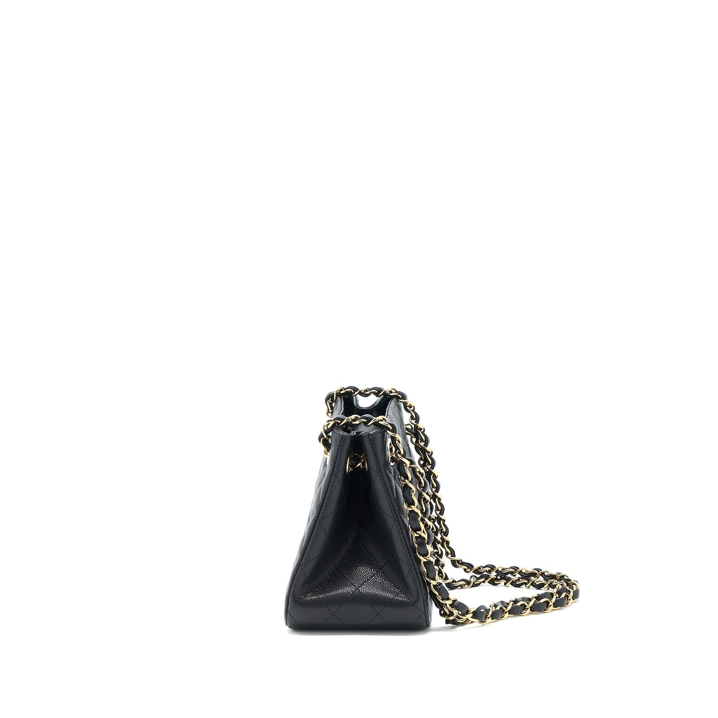 Chanel 23C Mini Bucket Bag Caviar Black L (Microchip)