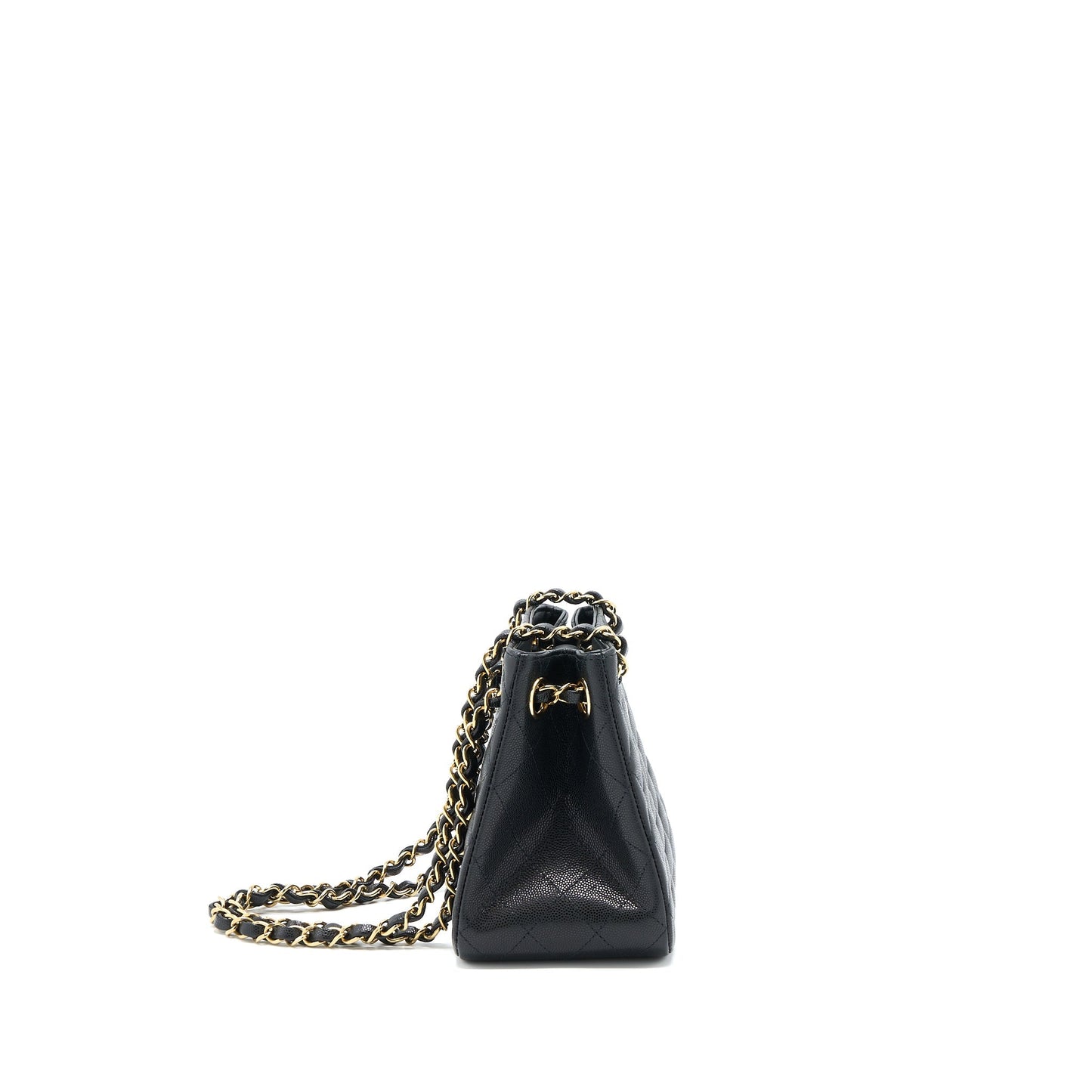 Chanel 23C Mini Bucket Bag Caviar Black L (Microchip)