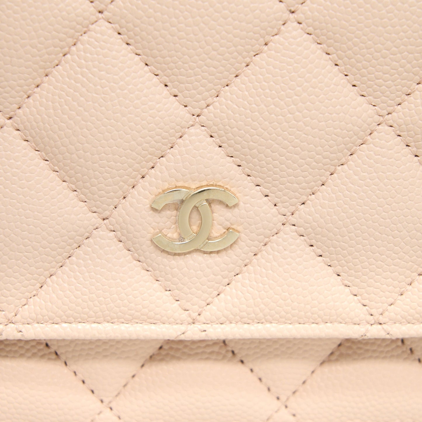 Chanel Classic Wallet On Chain Caviar Light Pink L (Microchip)