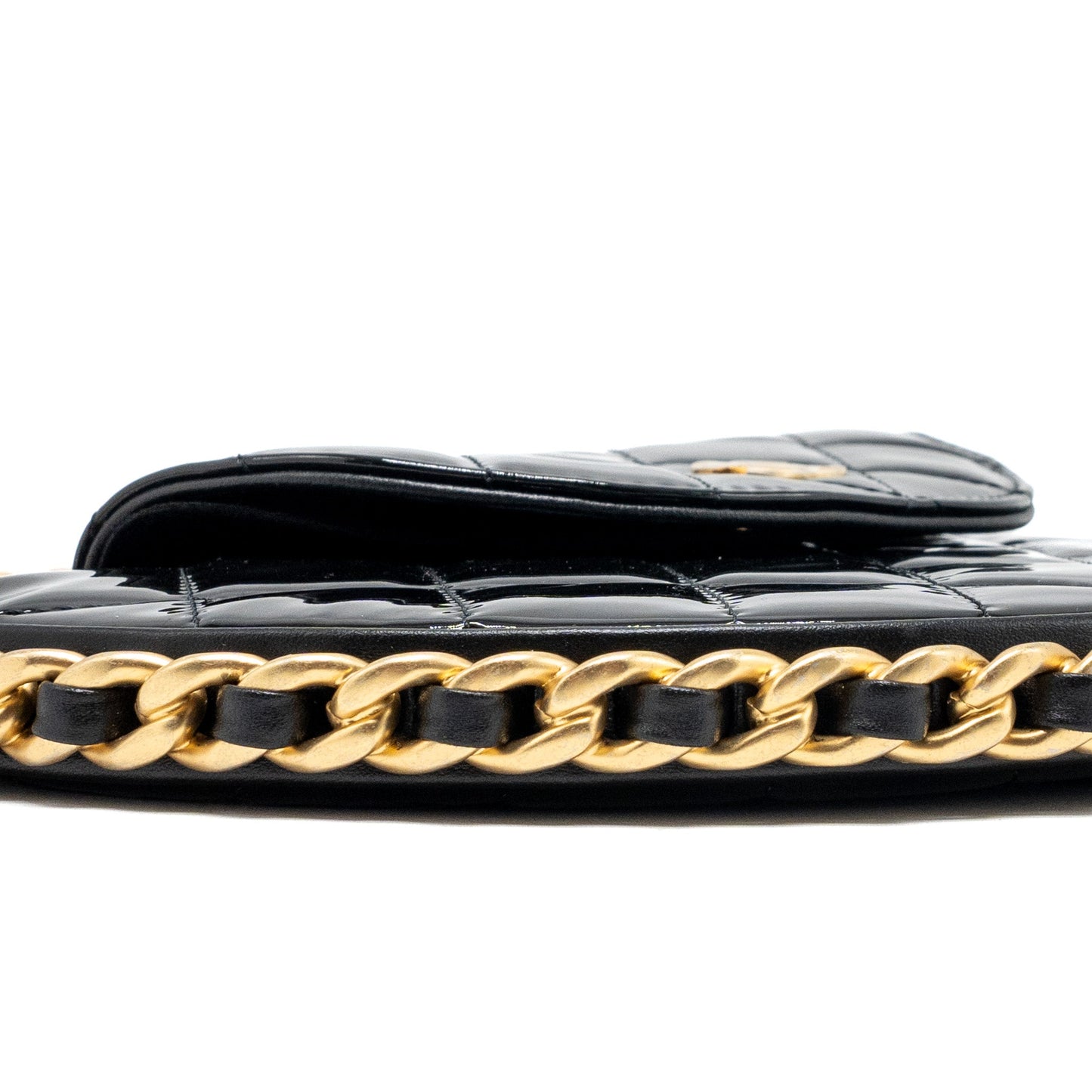 Chanel 23K Hoop Bag Patent leather black  (microchip)