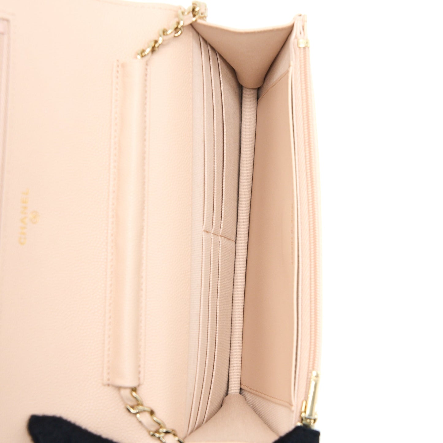 Chanel Classic Wallet On Chain Caviar Light Pink L (Microchip)