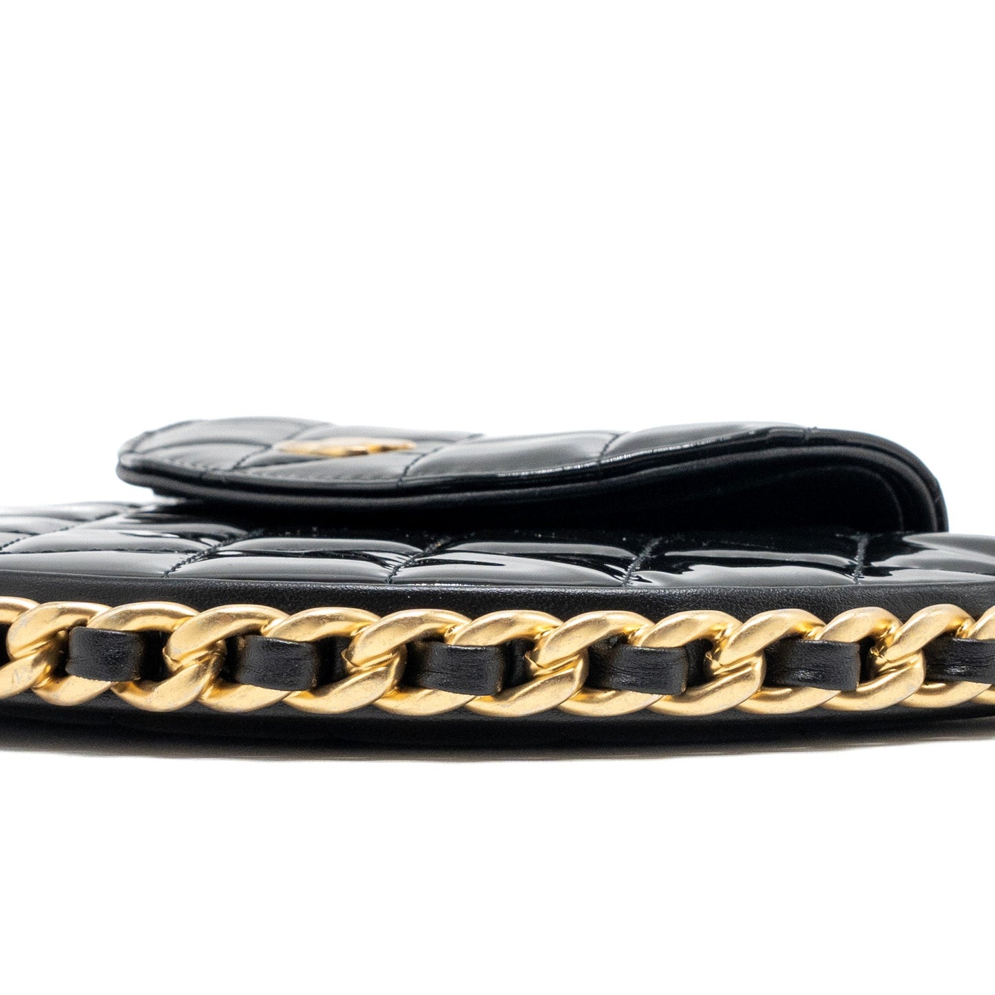 Chanel 23K Hoop Bag Patent leather black  (microchip)