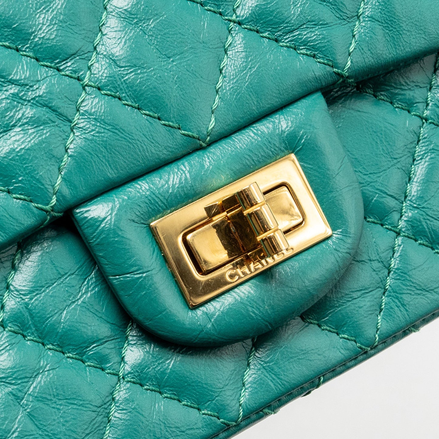 Chanel Mini 2.55 Reissue Flap Bag Calfskin Green