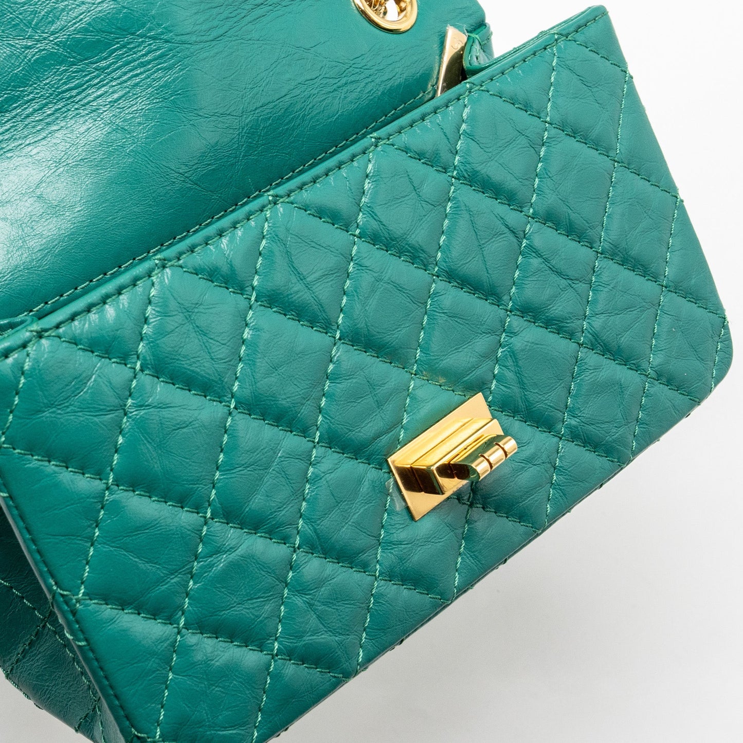 Chanel Mini 2.55 Reissue Flap Bag Calfskin Green