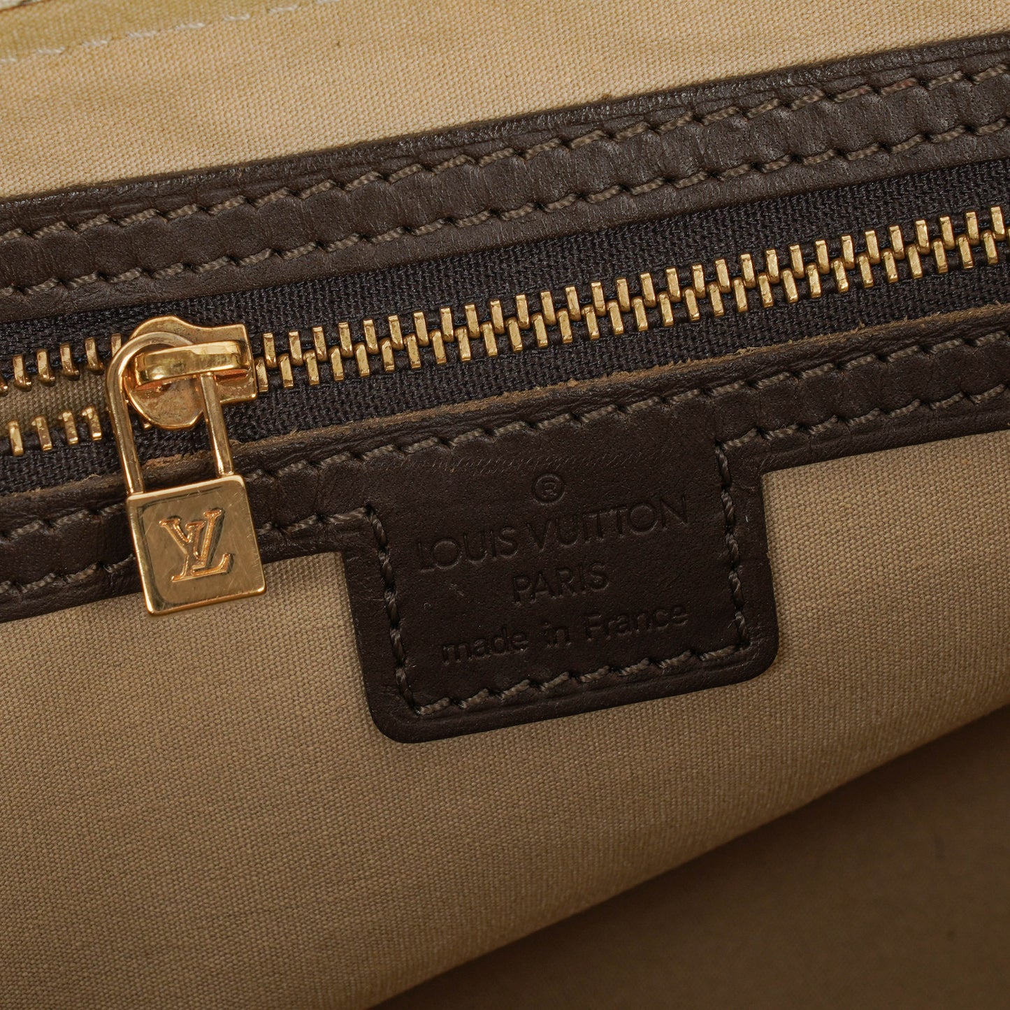 Louis Vuitton Alma Long Brown Monogram Mini Lin Handbag