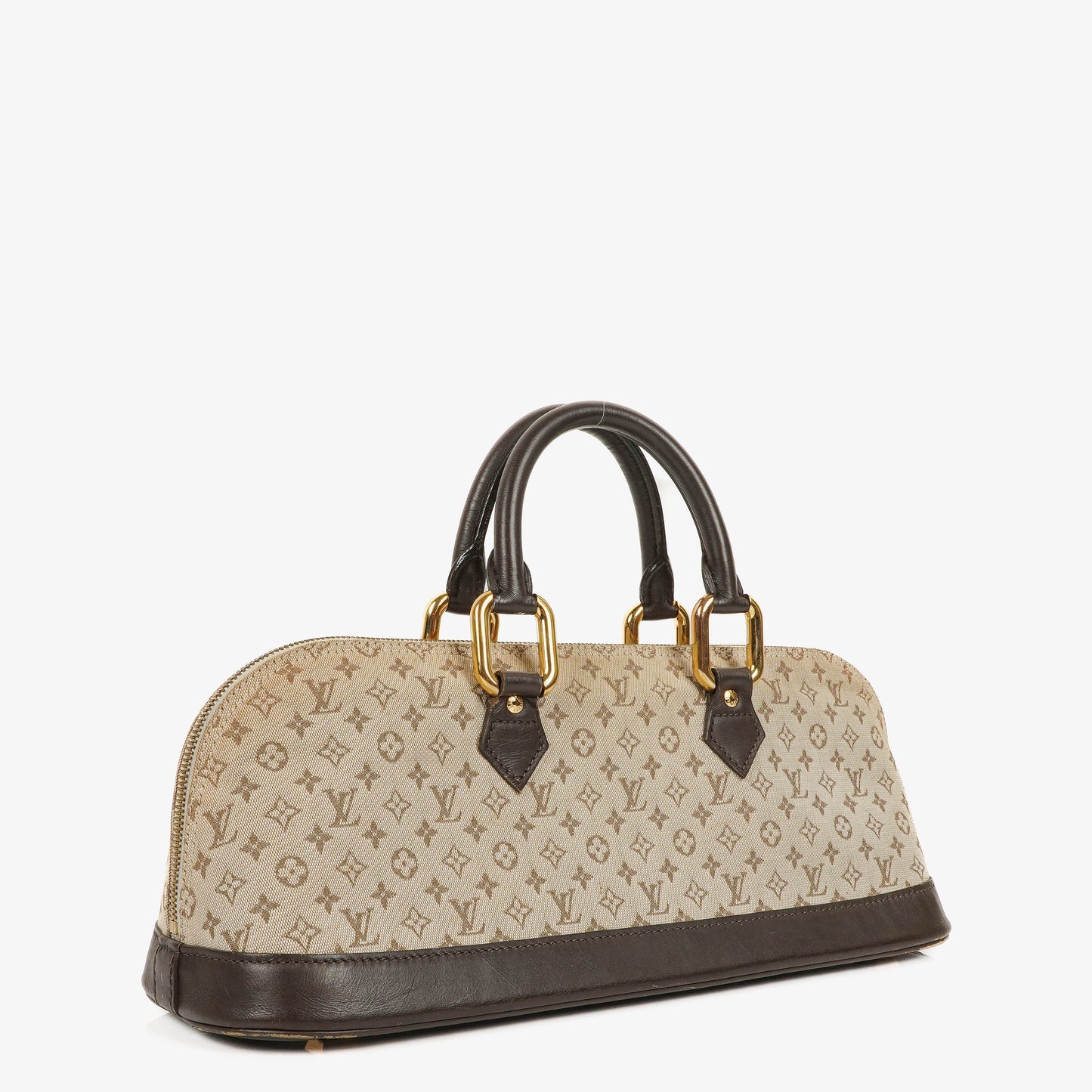 Louis Vuitton Alma Long Brown Monogram Mini Lin Handbag