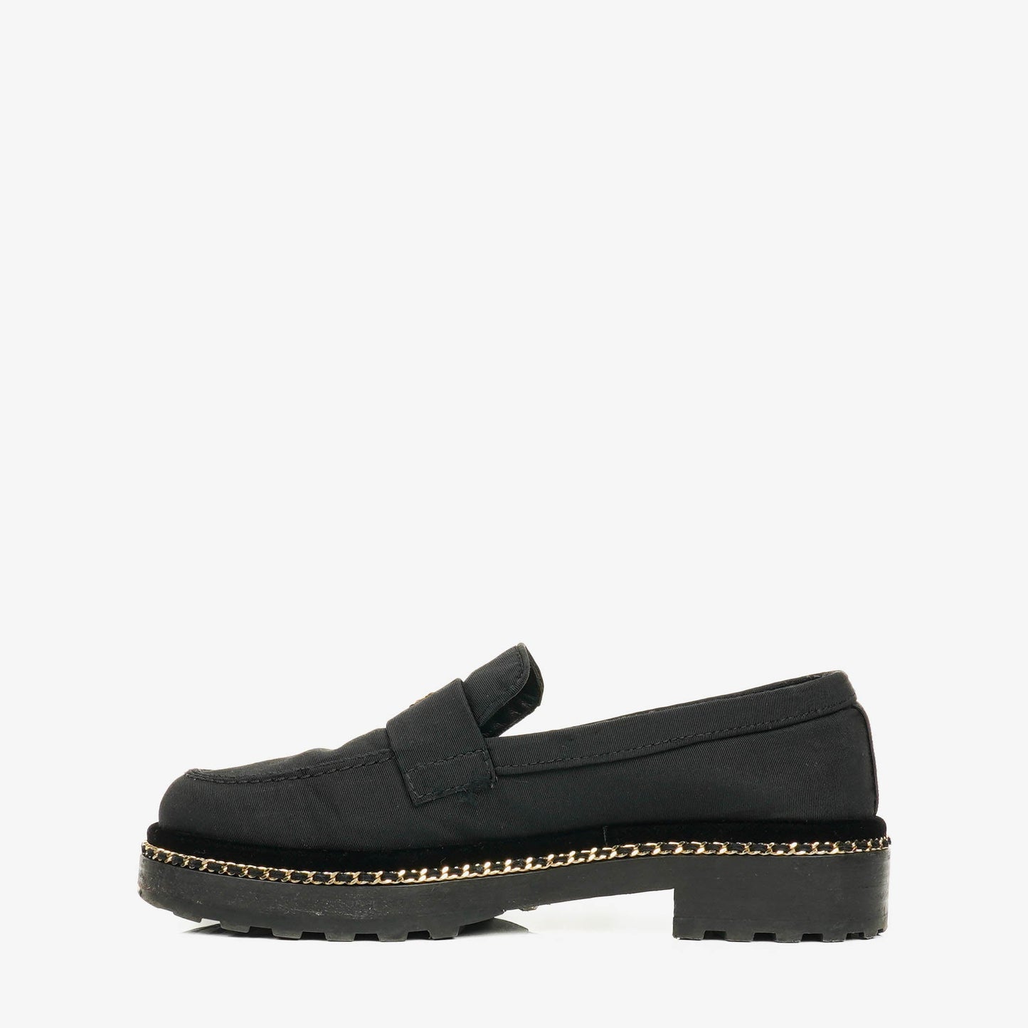 Chanel CC Velvet Platform Mocassins Loafers