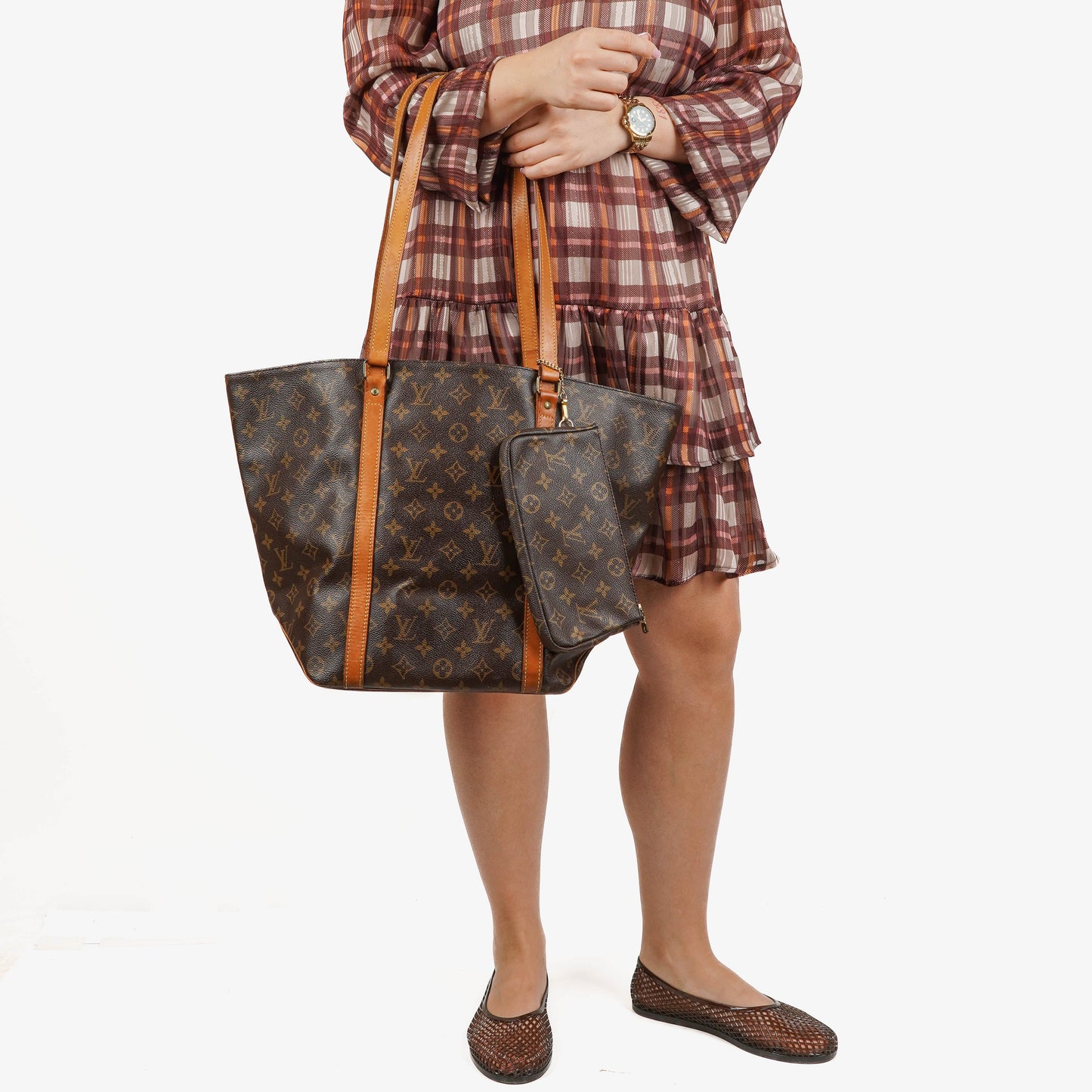 Louis Vuitton Sac Shopping Monogram Canvas Tote Bag