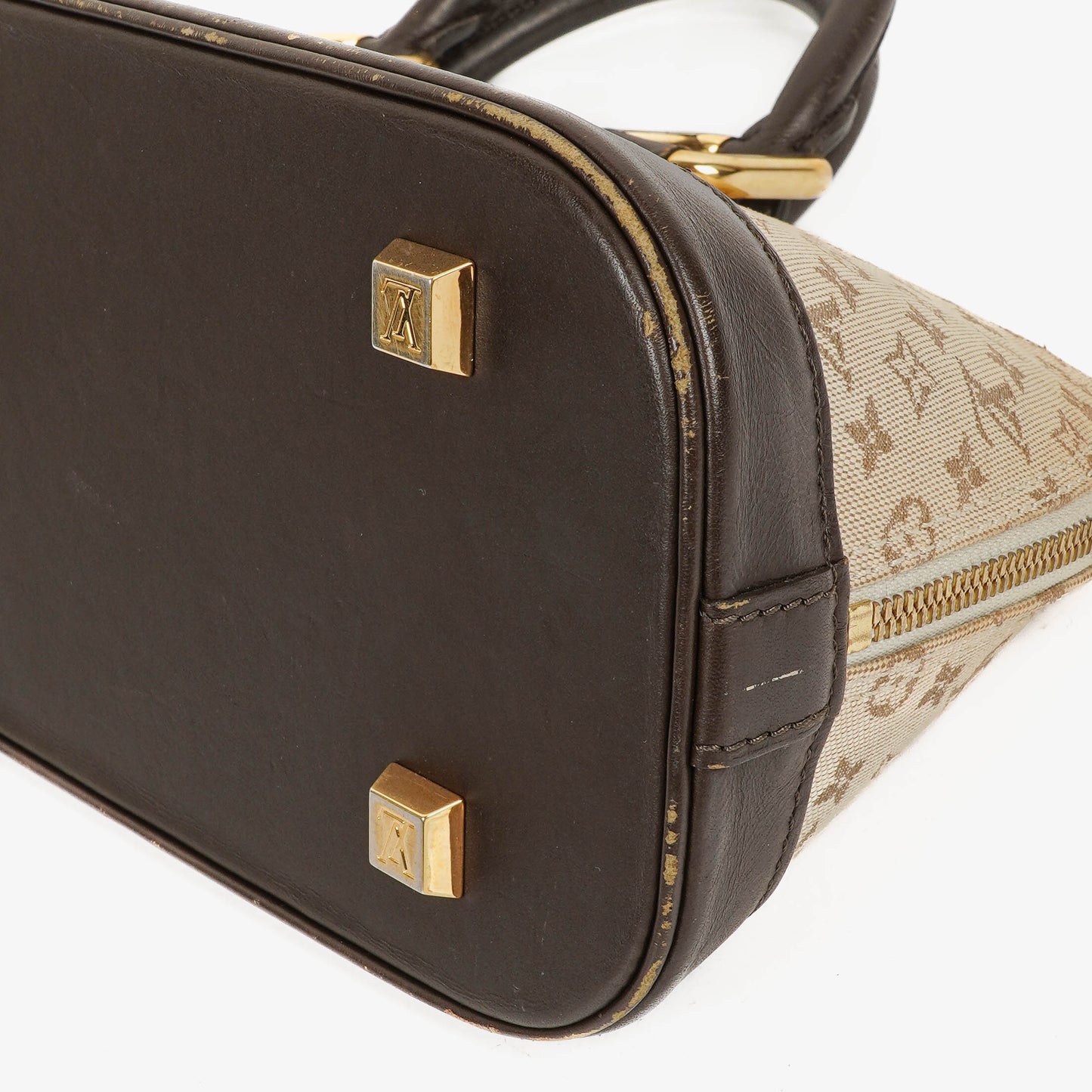 Louis Vuitton Alma Long Brown Monogram Mini Lin Handbag