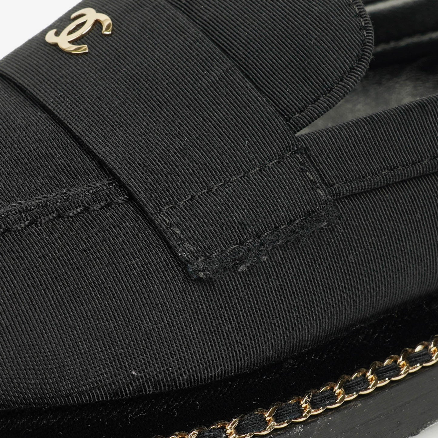 Chanel CC Velvet Platform Mocassins Loafers