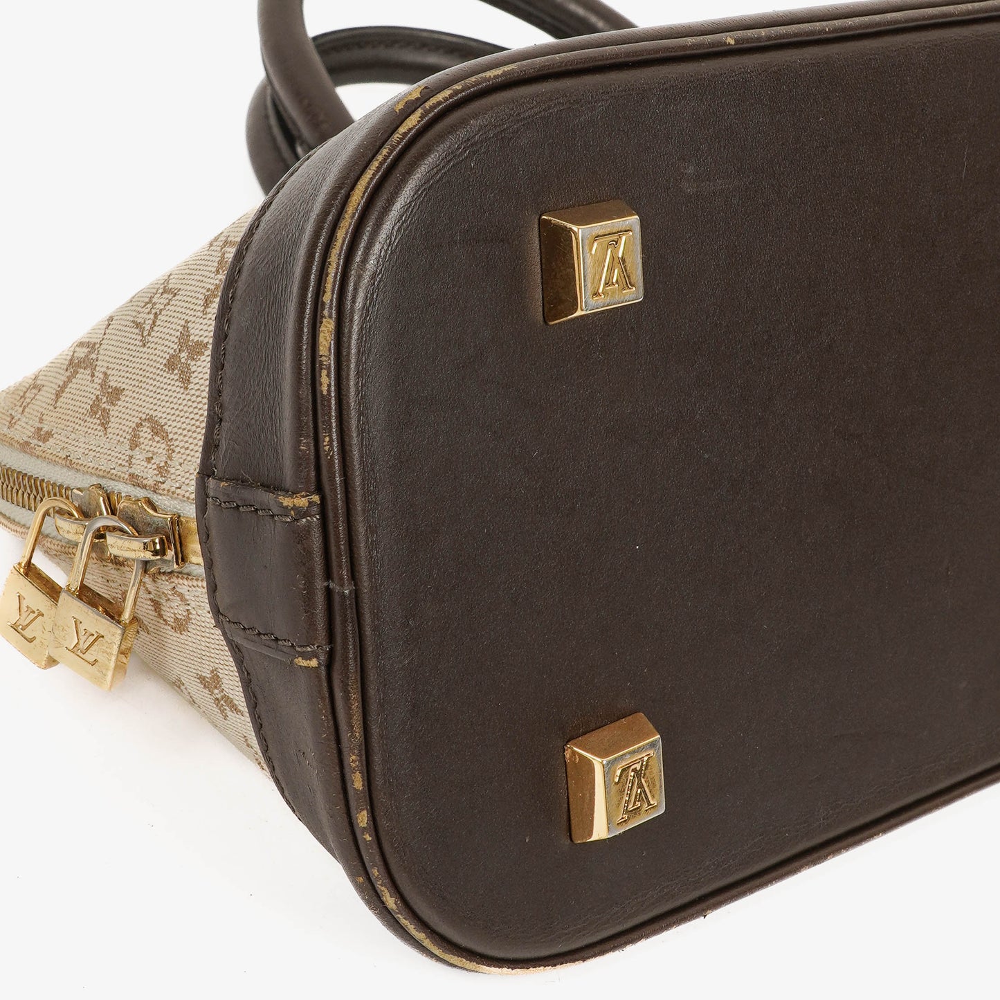 Louis Vuitton Alma Long Brown Monogram Mini Lin Handbag