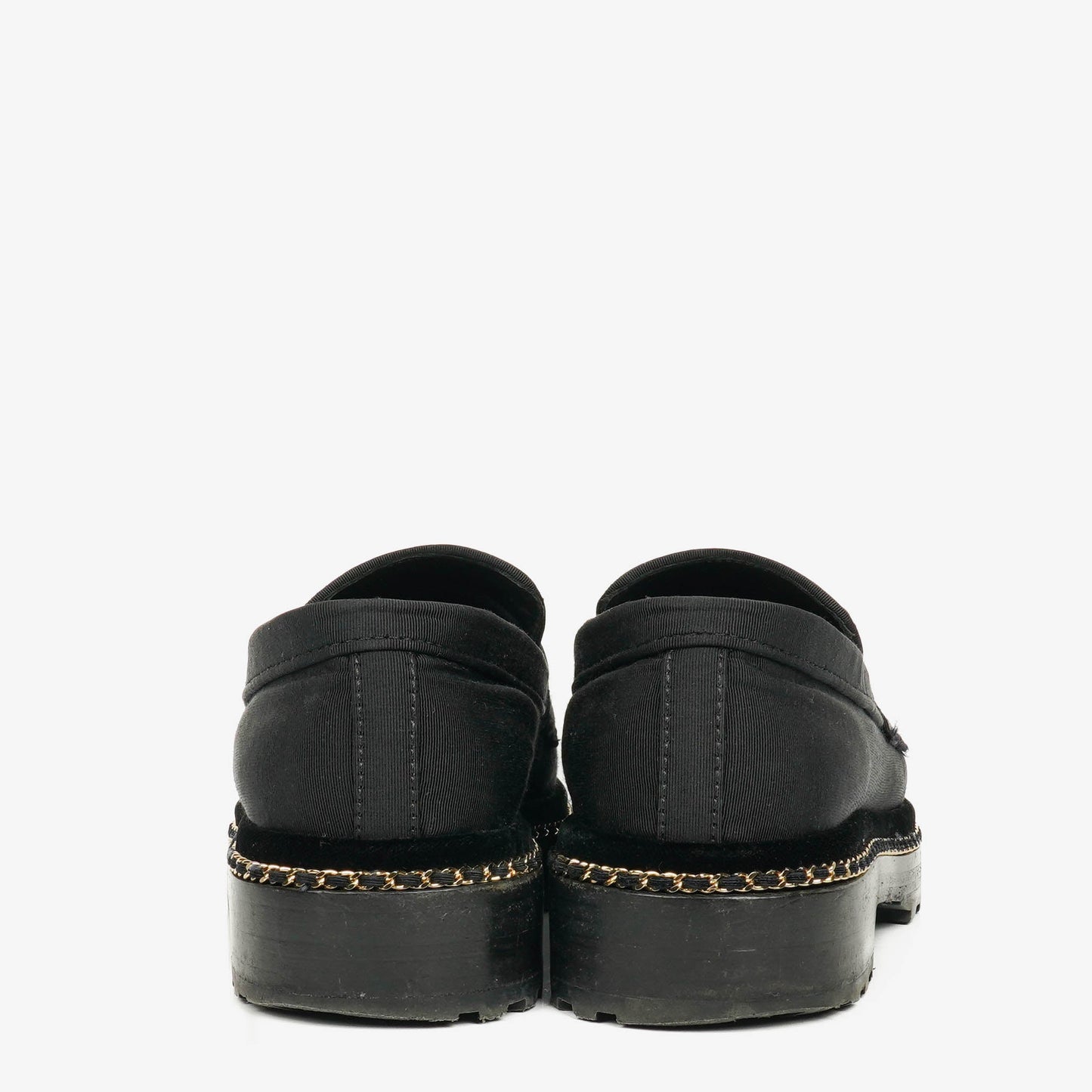 Chanel CC Velvet Platform Mocassins Loafers