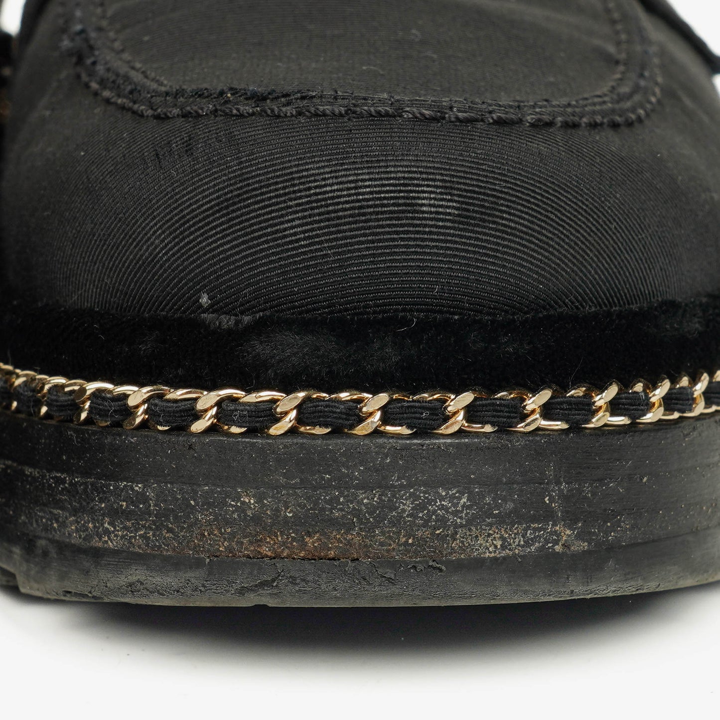 Chanel CC Velvet Platform Mocassins Loafers