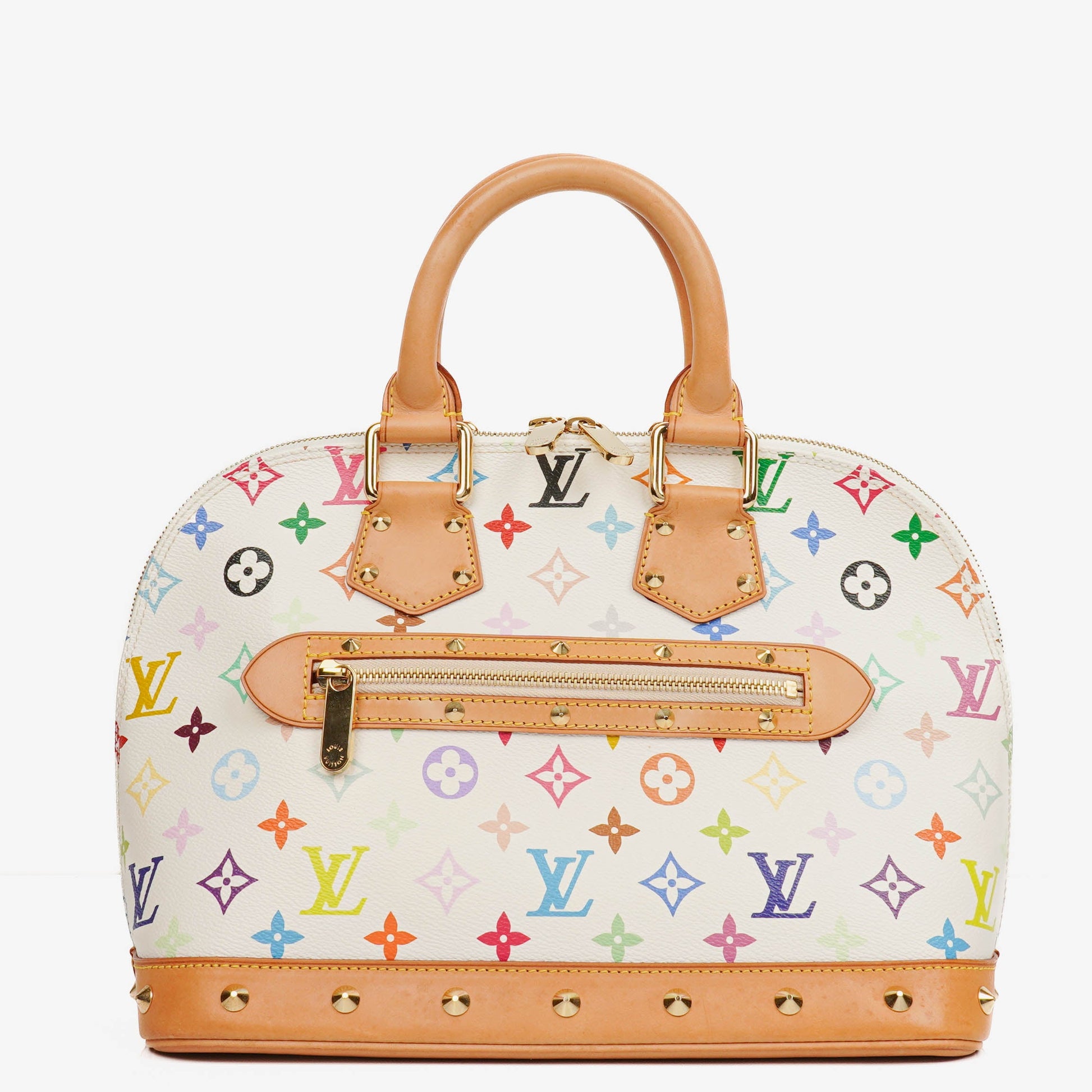 Louis Vuitton x Takashi Murakami Alma PM White Monogram Multicolor Bag