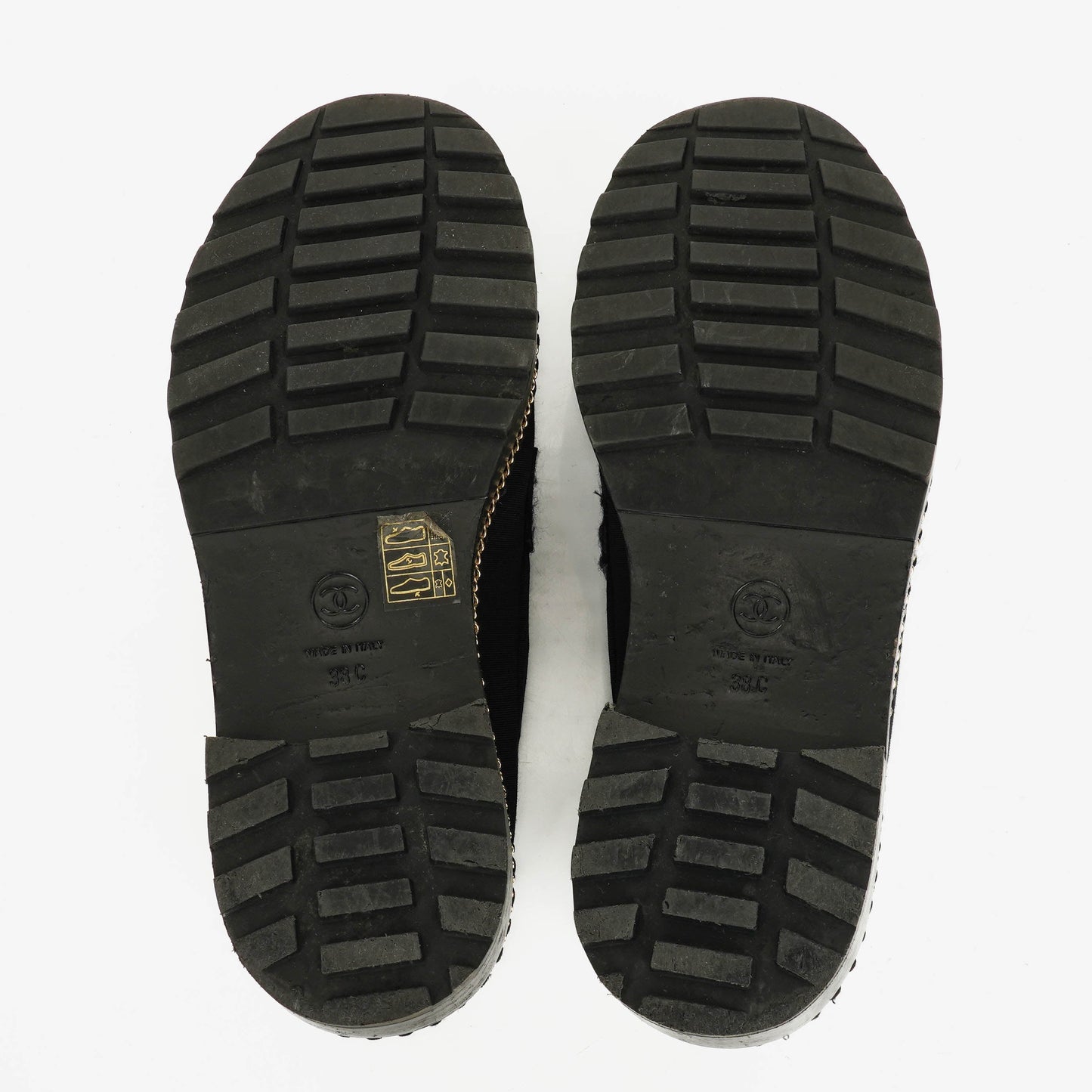 Chanel CC Velvet Platform Mocassins Loafers