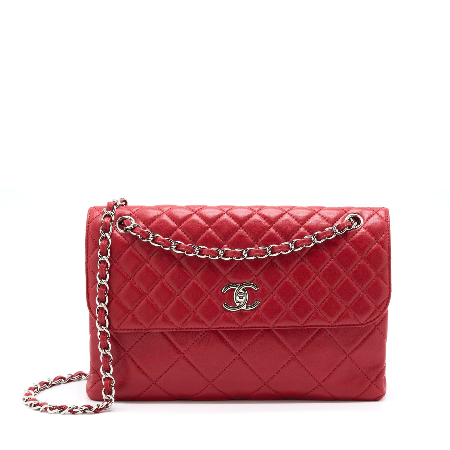 Chanel Large Flap Bag Lambskin Red