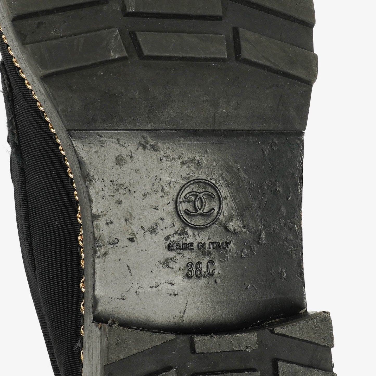 Chanel CC Velvet Platform Mocassins Loafers