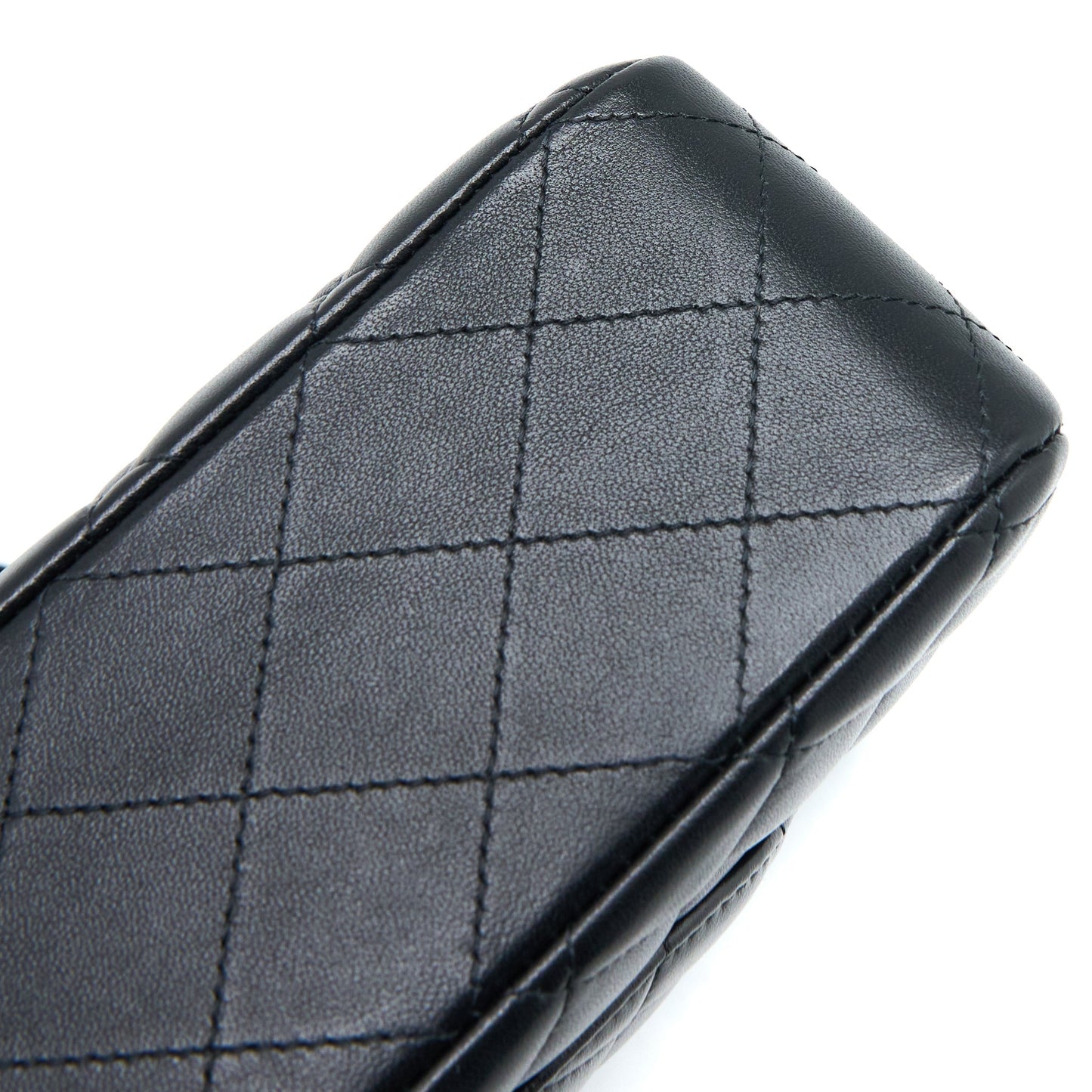 Chanel Medium Classic Double Flap Bag Lambskin So Black with Black Hardware (Microchip)