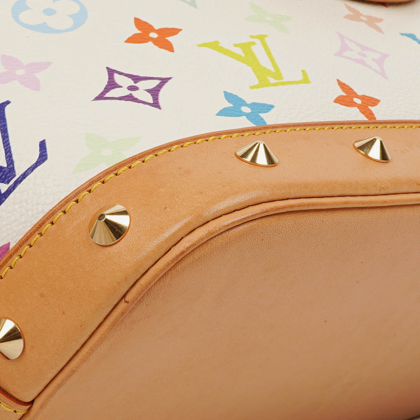 Louis Vuitton x Takashi Murakami Alma PM White Monogram Multicolor Bag