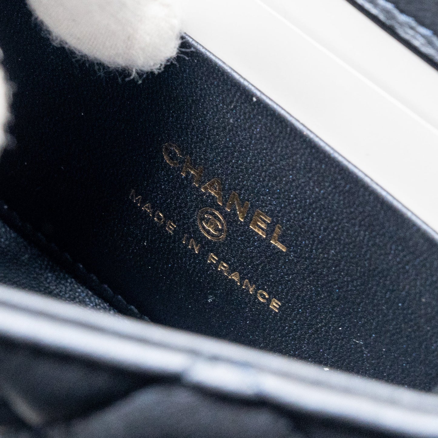 Chanel Top Handle Mini Flap Bag Lambskin Metallic Blue L (Microchip)