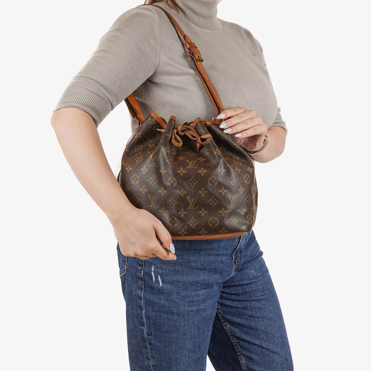 Louis Vuitton Petit Noe Monogram Canvas Shoulder Bag
