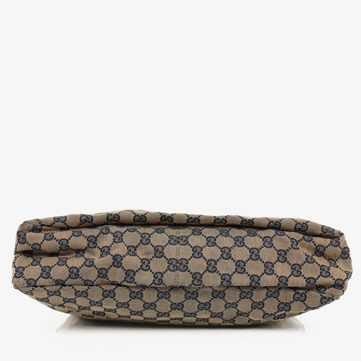 Gucci Navy Blue GG Fabric Chain Horsebit Hobo Bag