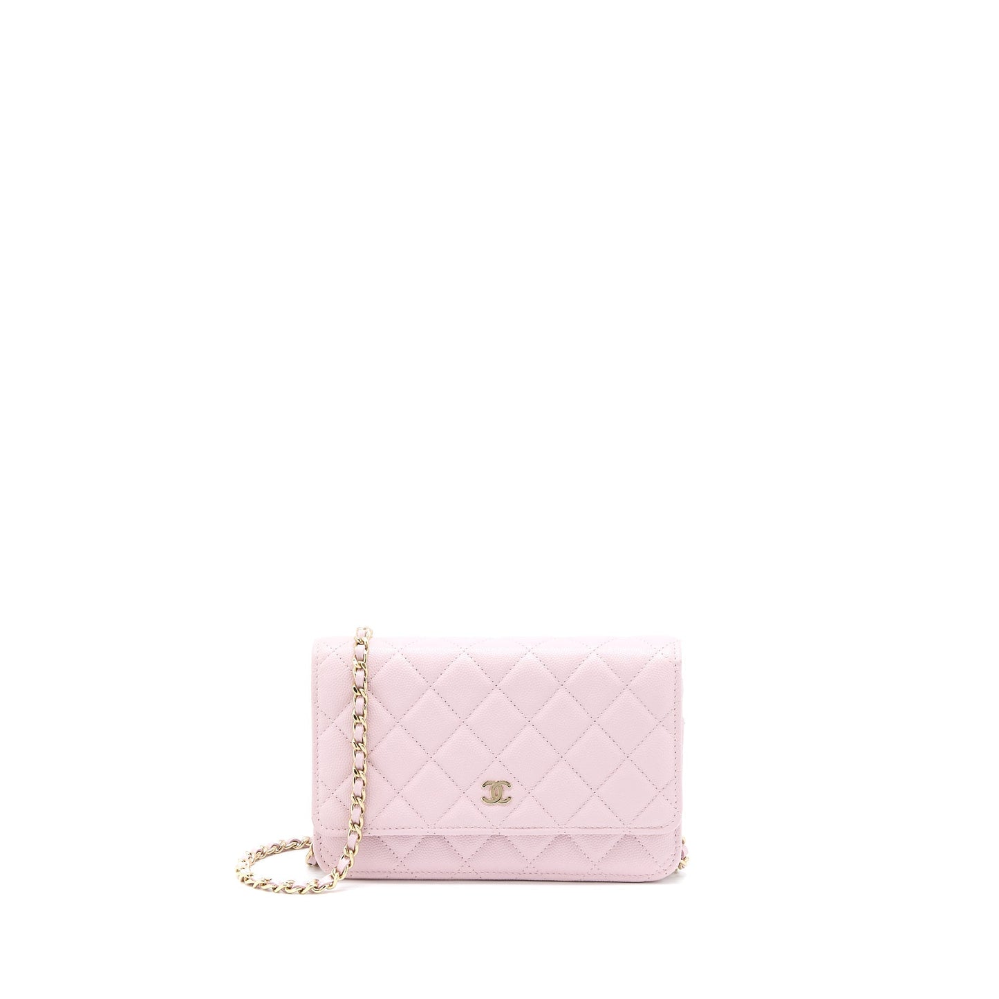 Chanel Classic Wallet On Chain Caviar Light Pink L