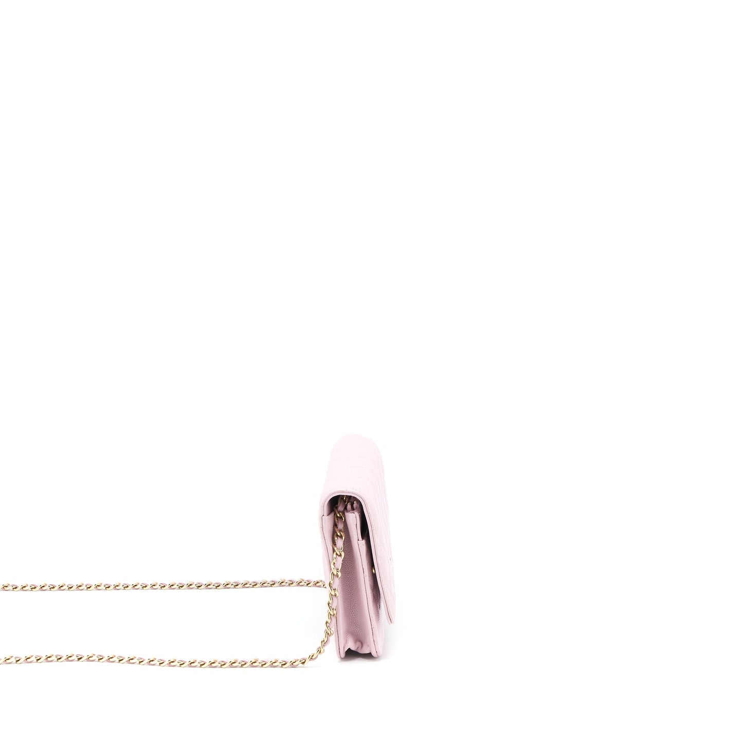 Chanel Classic Wallet On Chain Caviar Light Pink L
